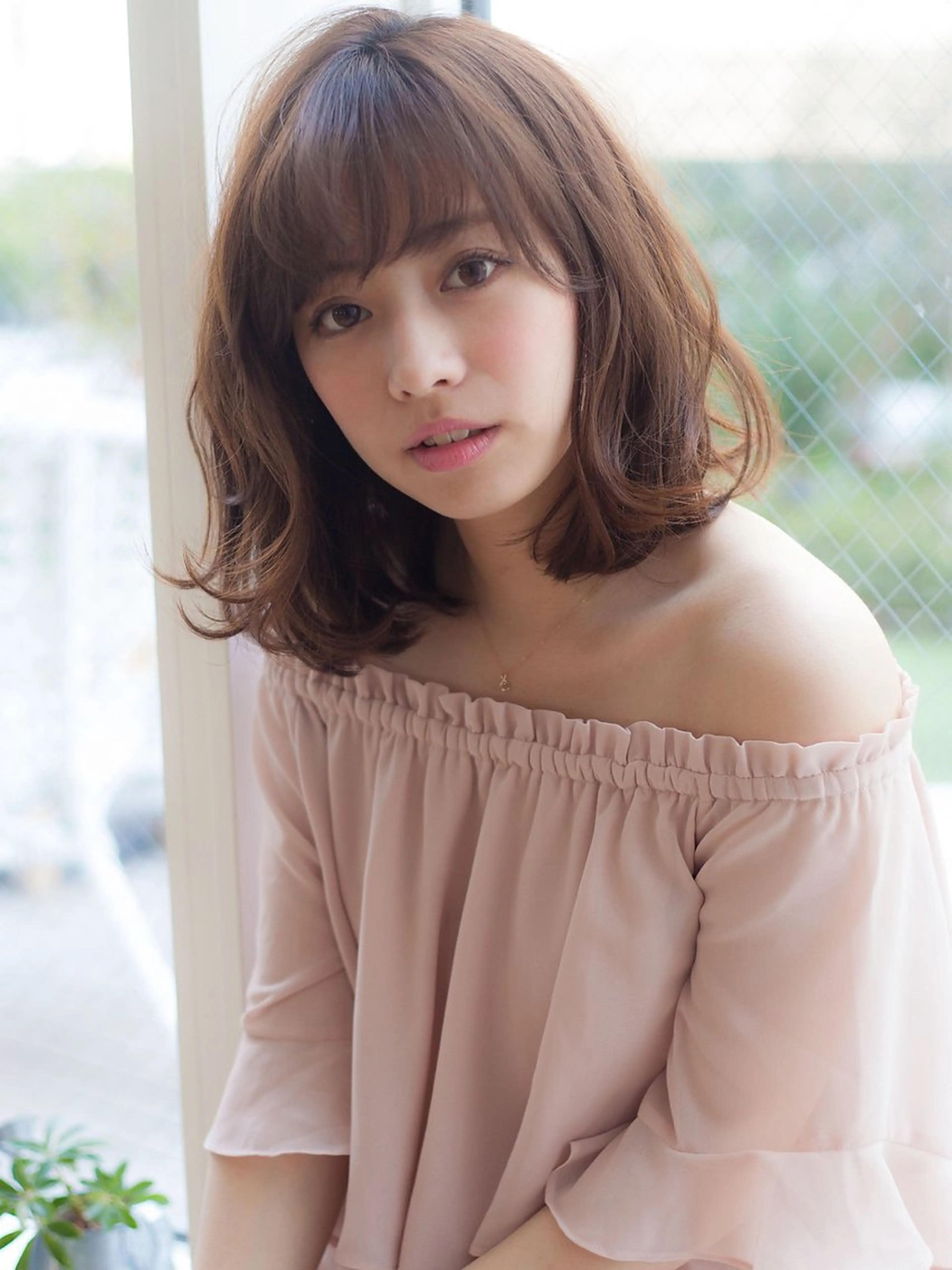ミディアム カラー パーマ ヘアアレンジ ボブ 髪質改善/韓国風 レイヤー/田村祐樹のヘアスタイル