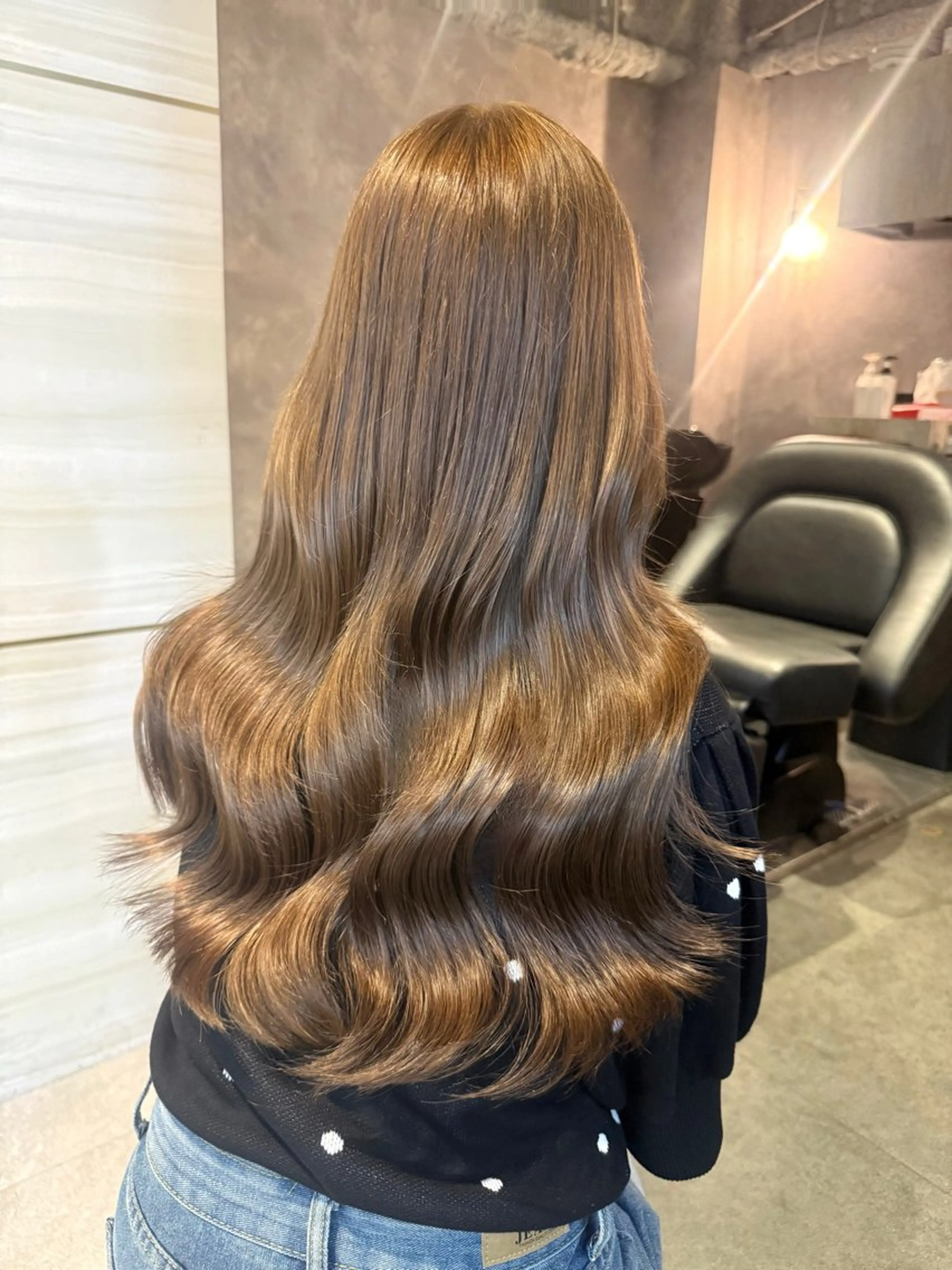 ロング カラー ヘアアレンジ カット ヘアカラー トリートメント 🌱巴結生🌿大宮 ☁️ミルクティーのヘアスタイル