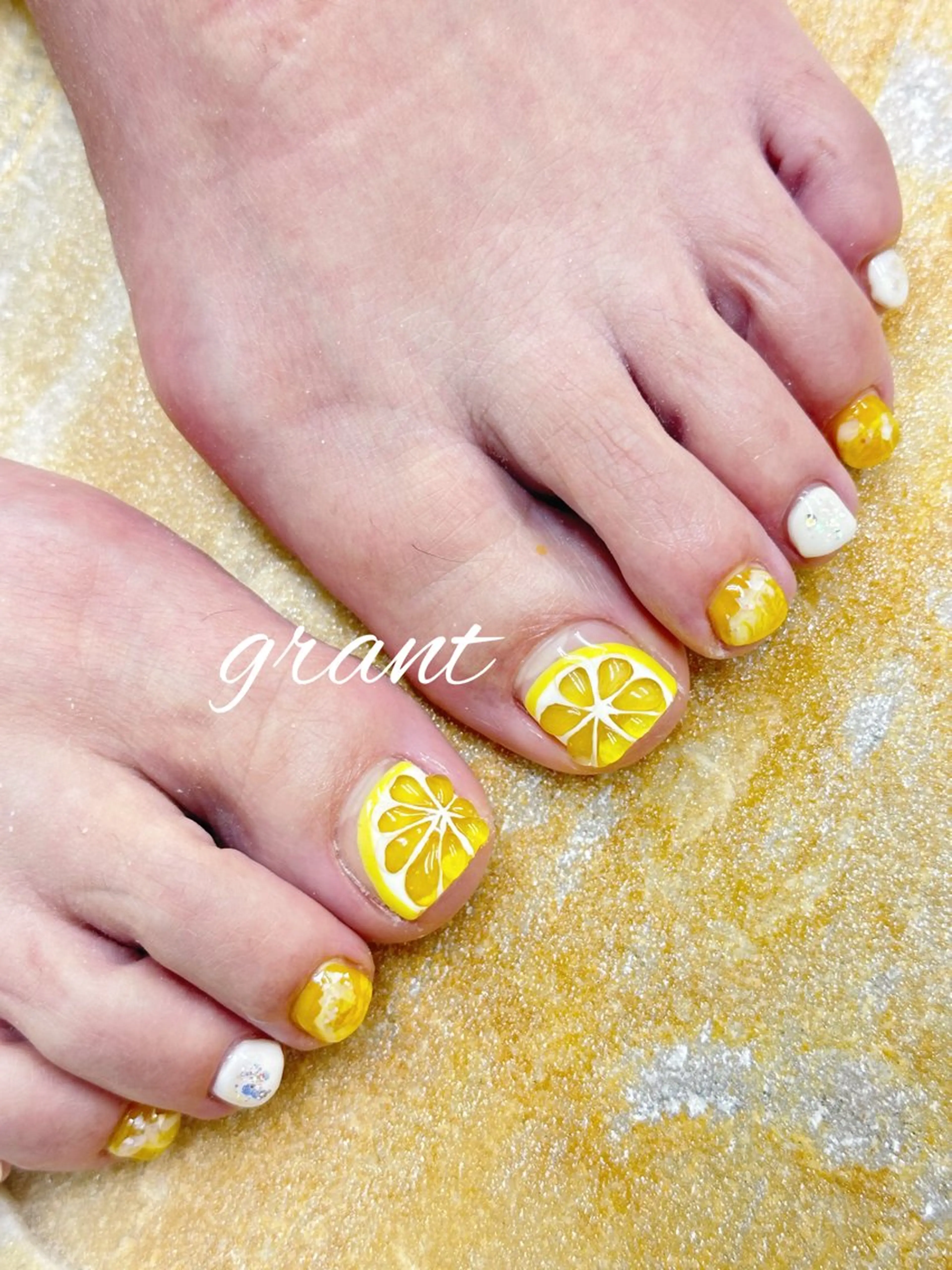ネイル フットネイル フットネイル nailsalon grantのネイルデザイン