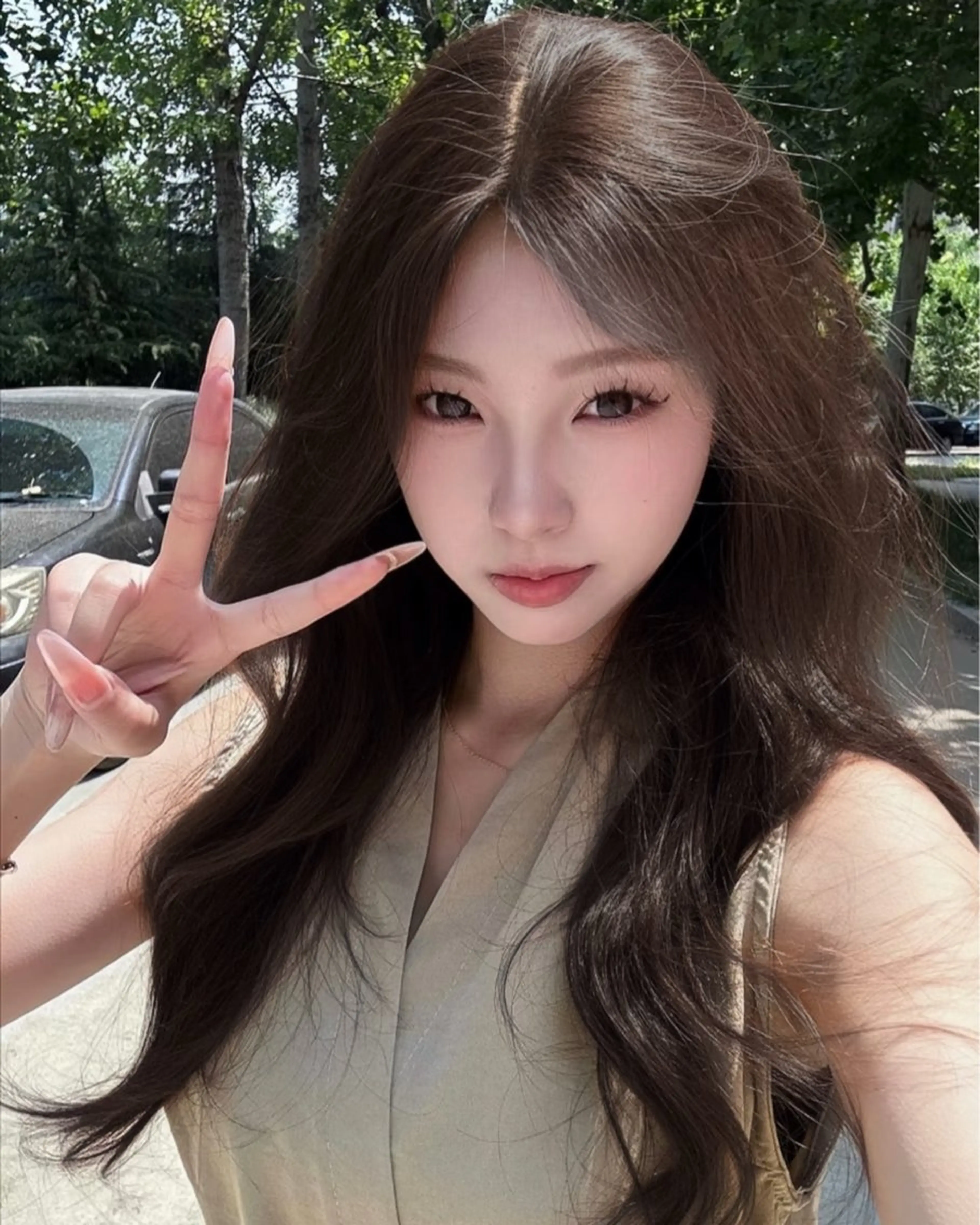 ロング カラー 艶カラー♡クール トレンドヘア♡アユミのヘアスタイル