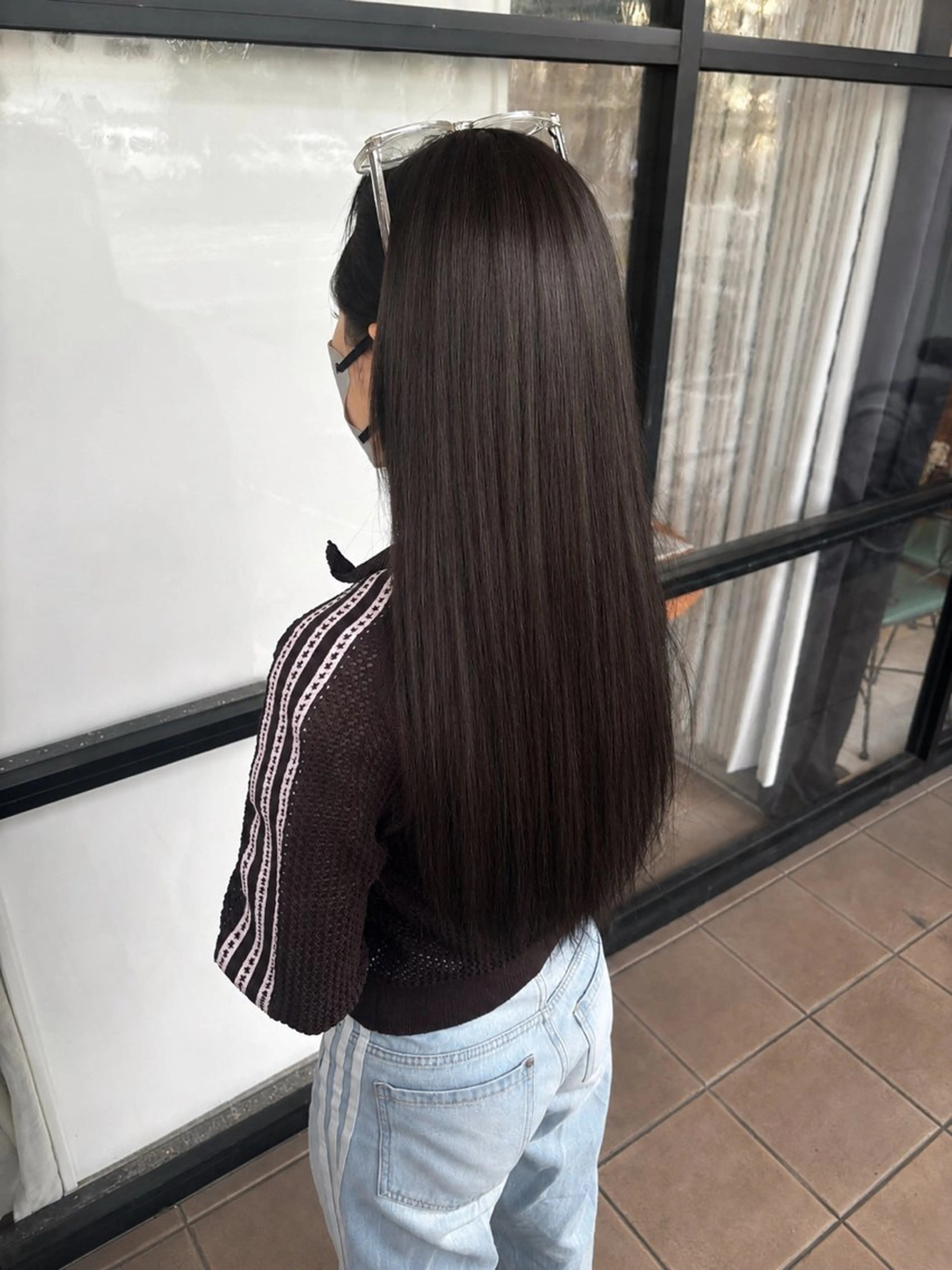 ロング カラー ブリーチ ブラウンカラー ブリーチなしカラー 髪質改善 韓国風ヘア カット ヘアカラー パーマ トリートメント 菅 陽比輝のヘアスタイル