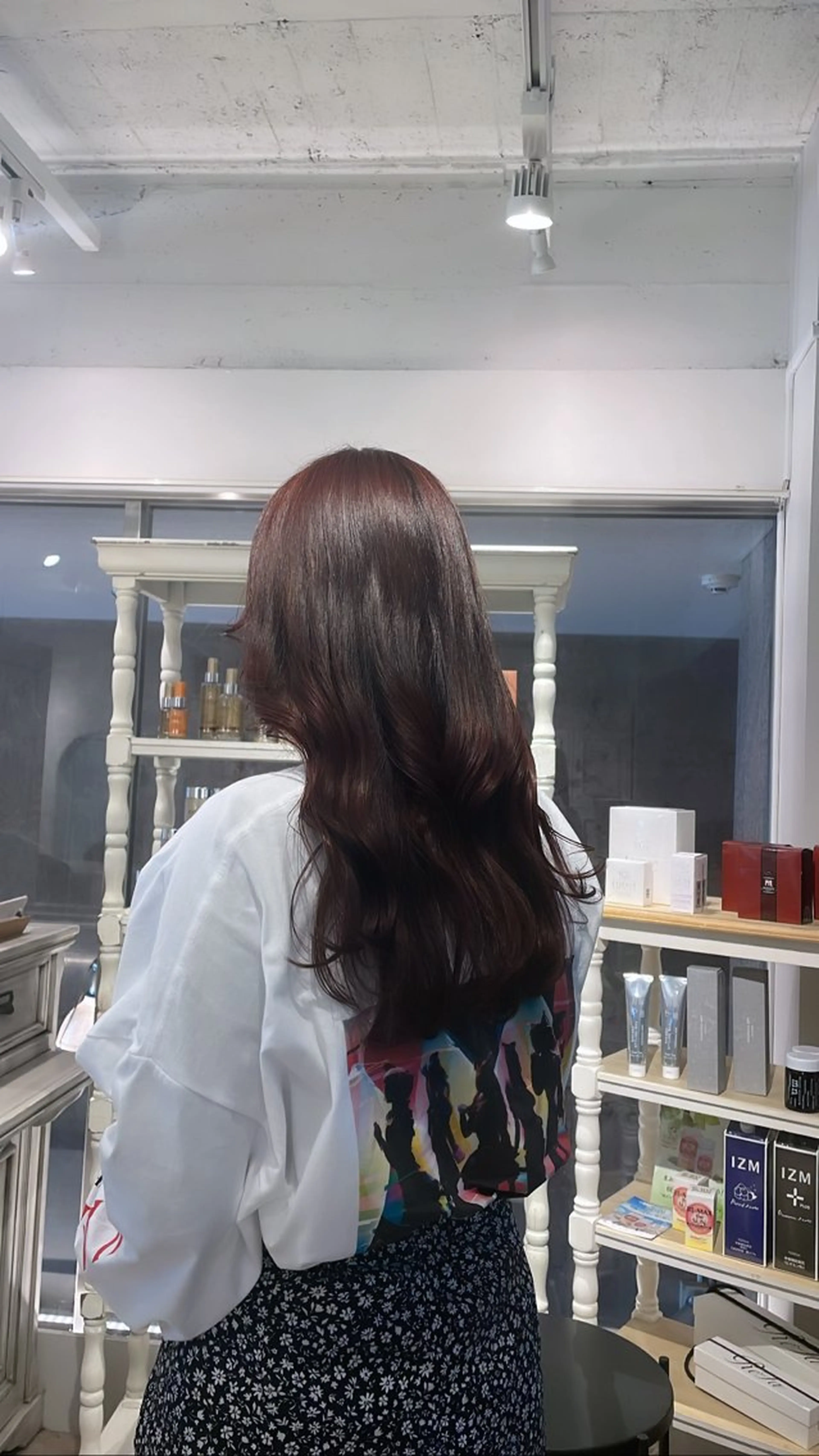 ロング カラー ブラウンカラー レッドカラー レッドブラウン CreBiA🎀 ayaのマツエク・マツパデザイン