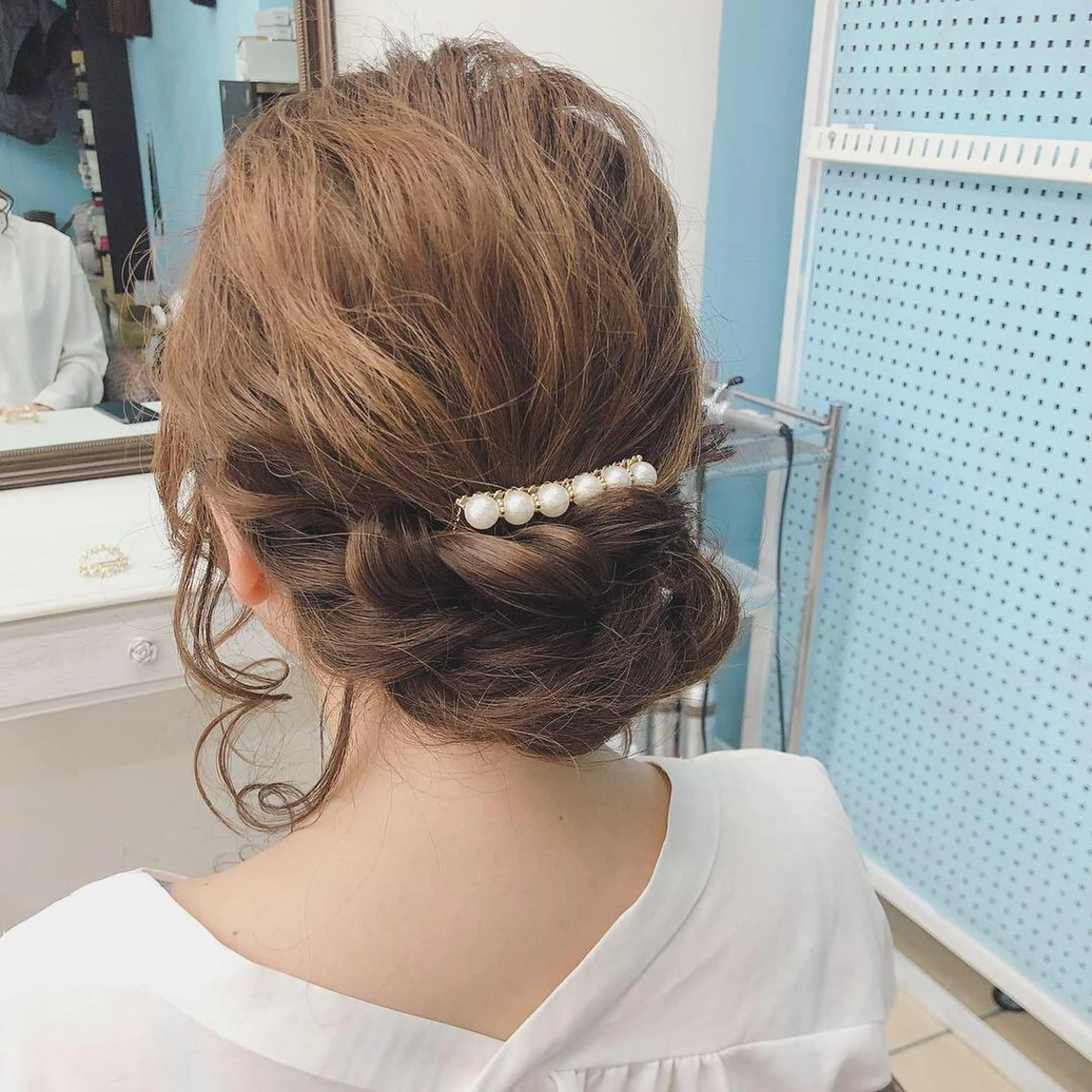 セミロング ヘアアレンジ 森安 華楠のヘアスタイル
