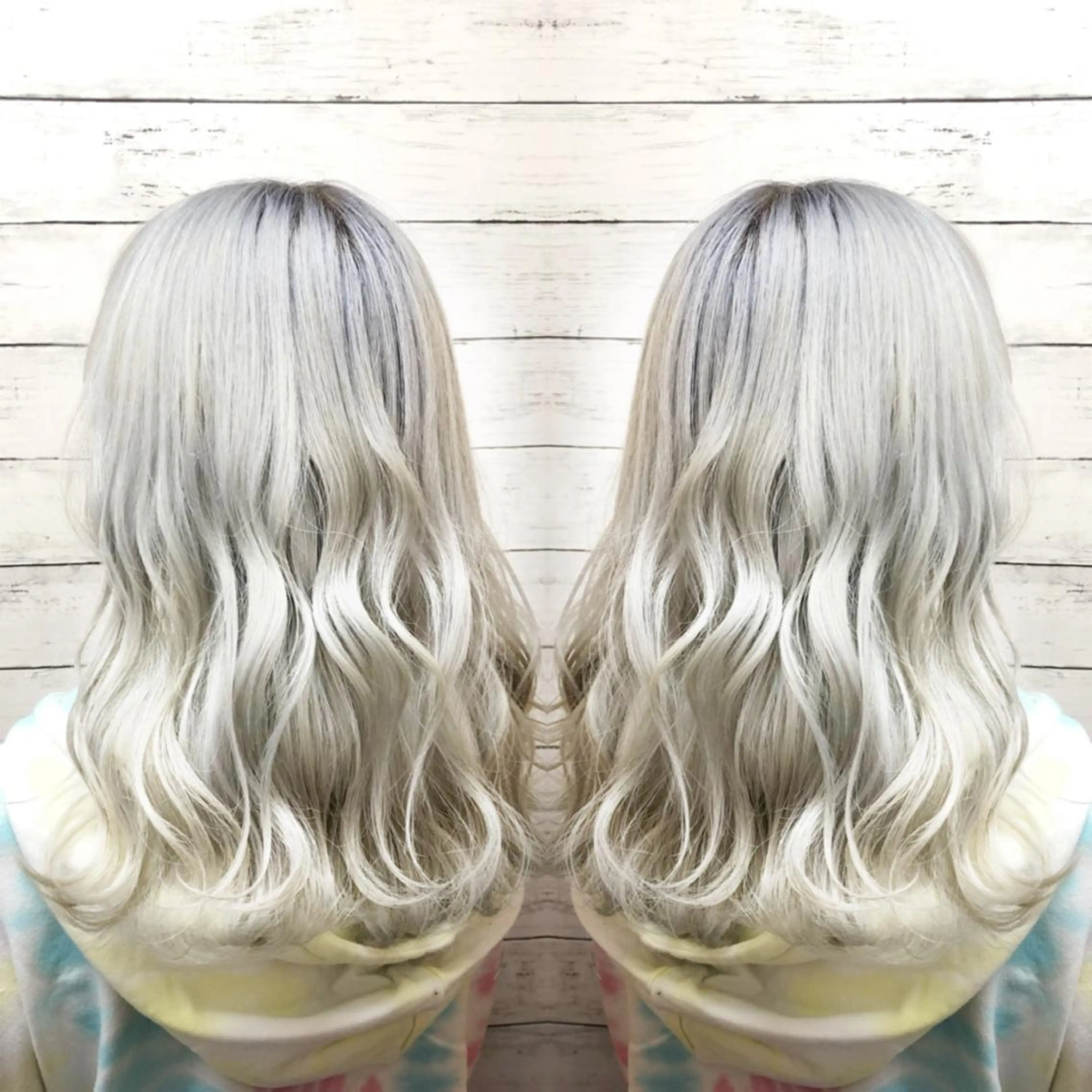 セミロング カラー ヘアカラー ヘアセット 韓国ヘア🤍髪質改善 🇰🇷AKANEのヘアスタイル