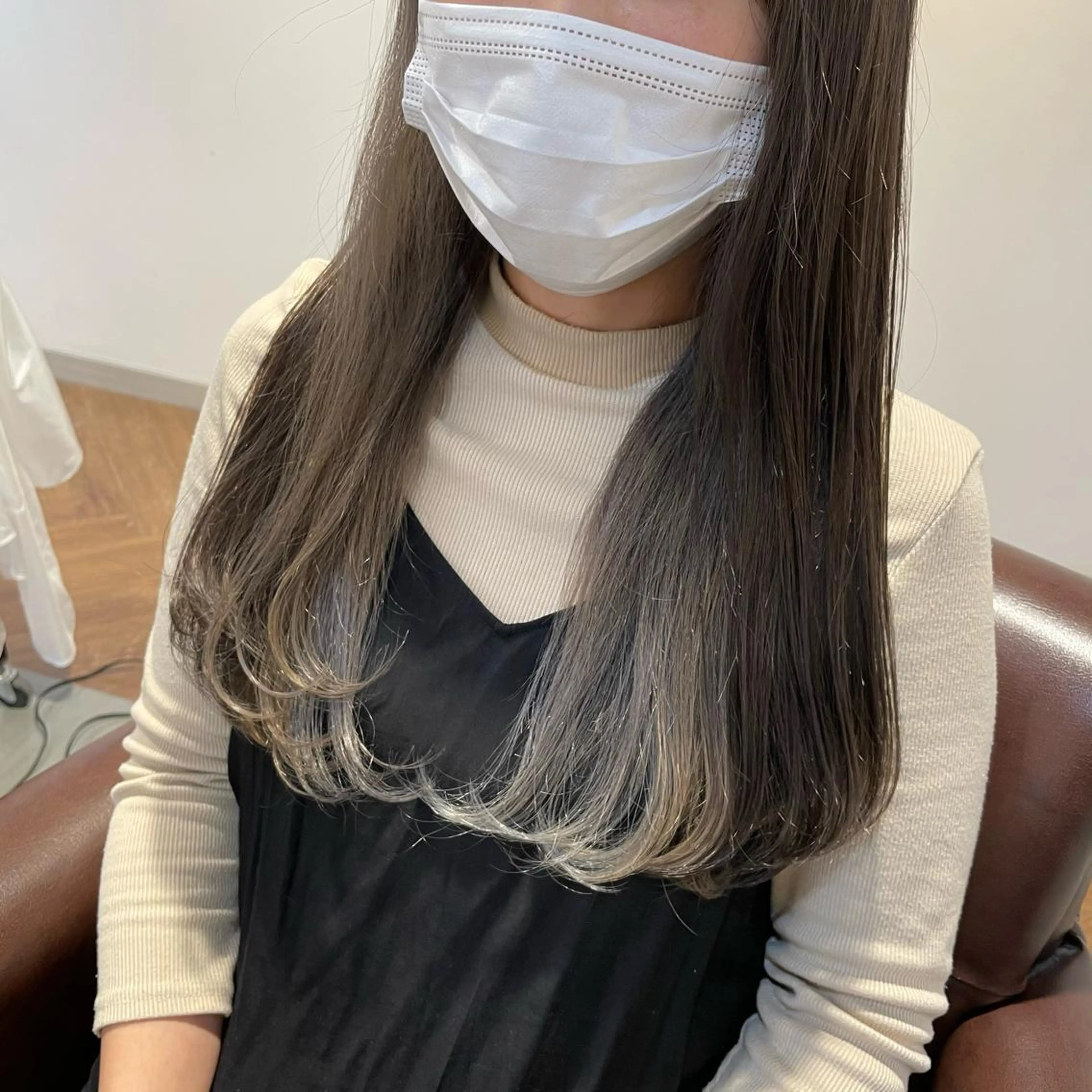 セミロング カラー パーマ ヘアアレンジ キッズ 韓国♡ハイライト ♡YURIのヘアスタイル