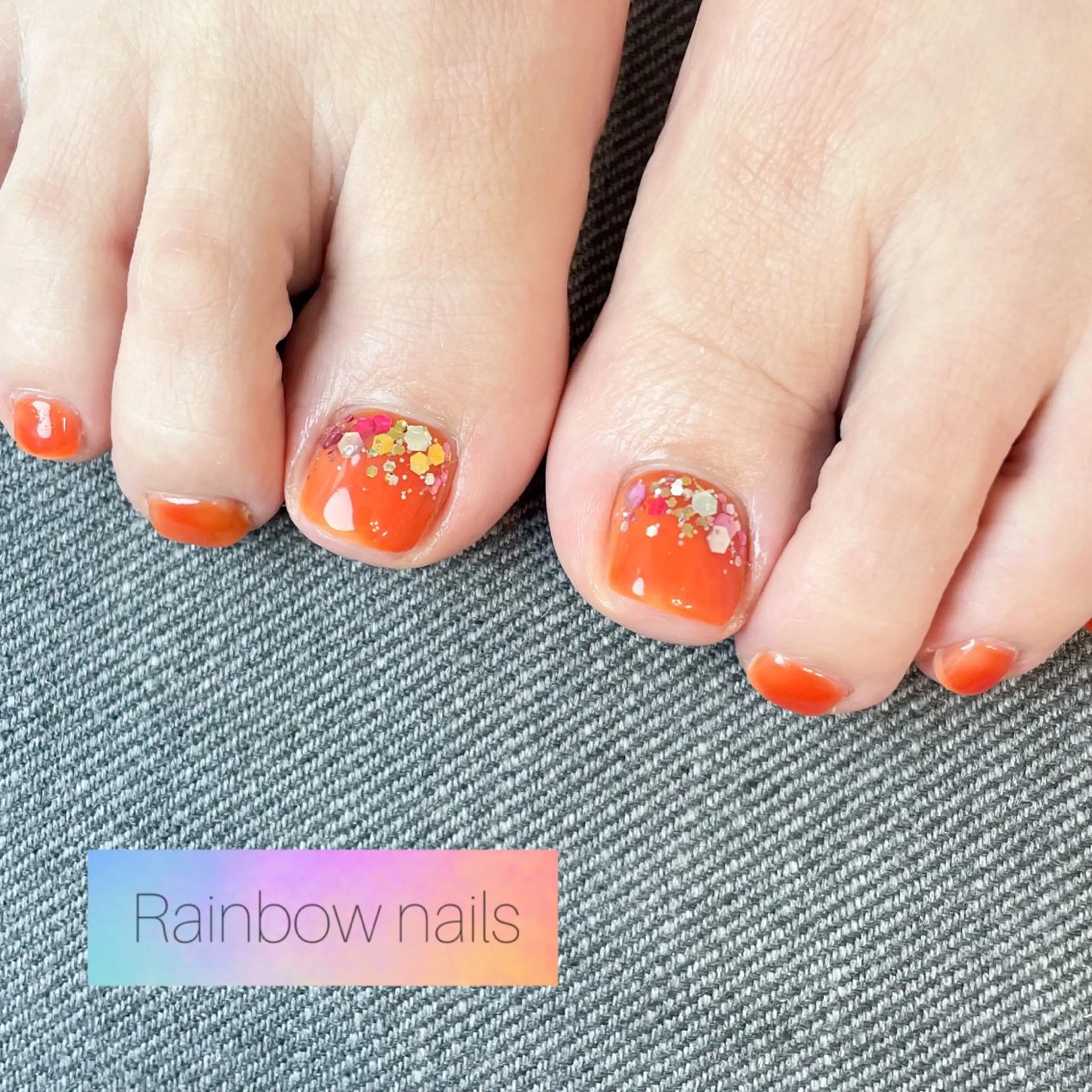 ネイル Rainbow nailsくろちゃんのネイルデザイン