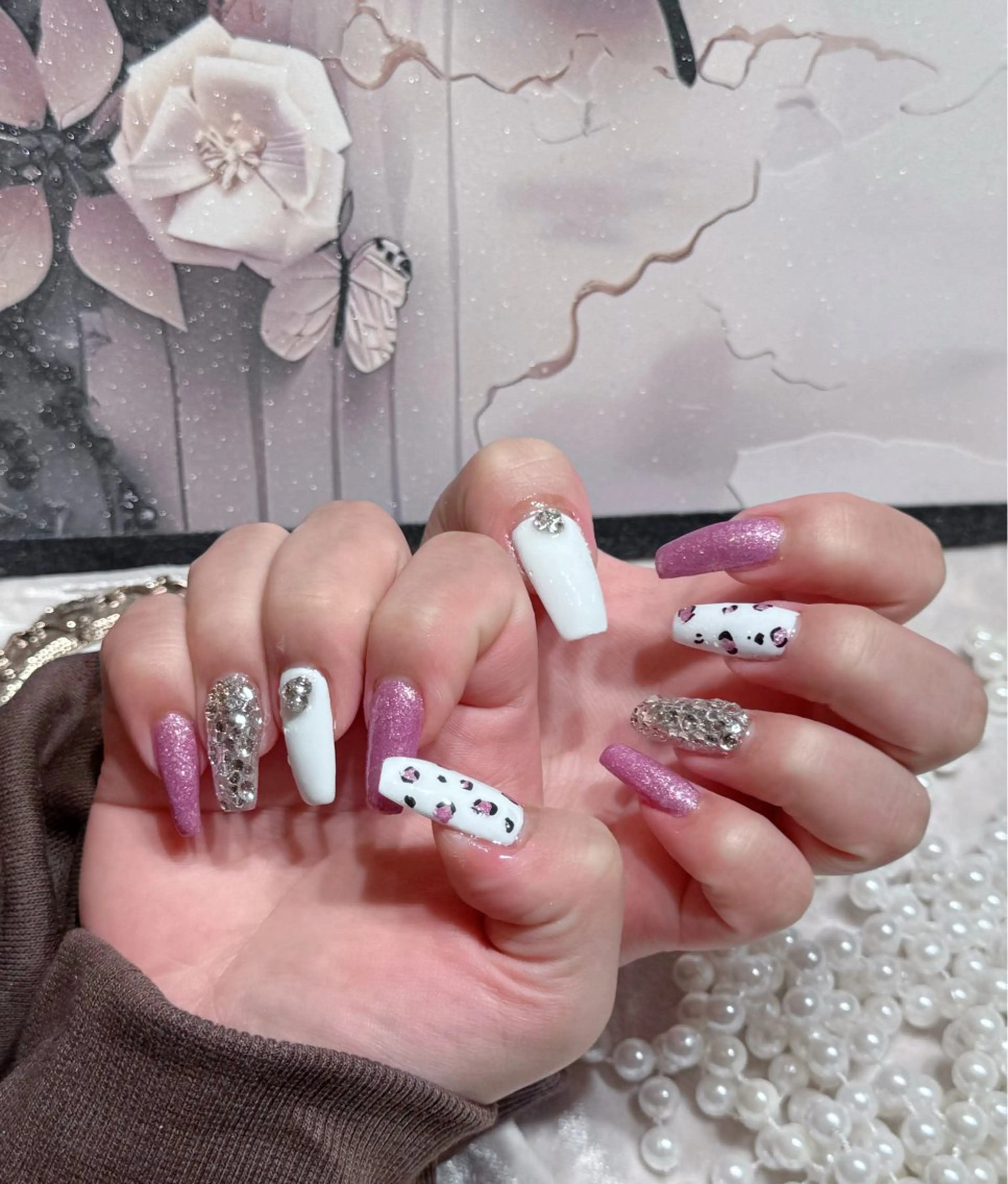 ネイル アートネイル フットネイル ジェルネイル ハート マグネットネイル Babarla Nailのネイルデザイン