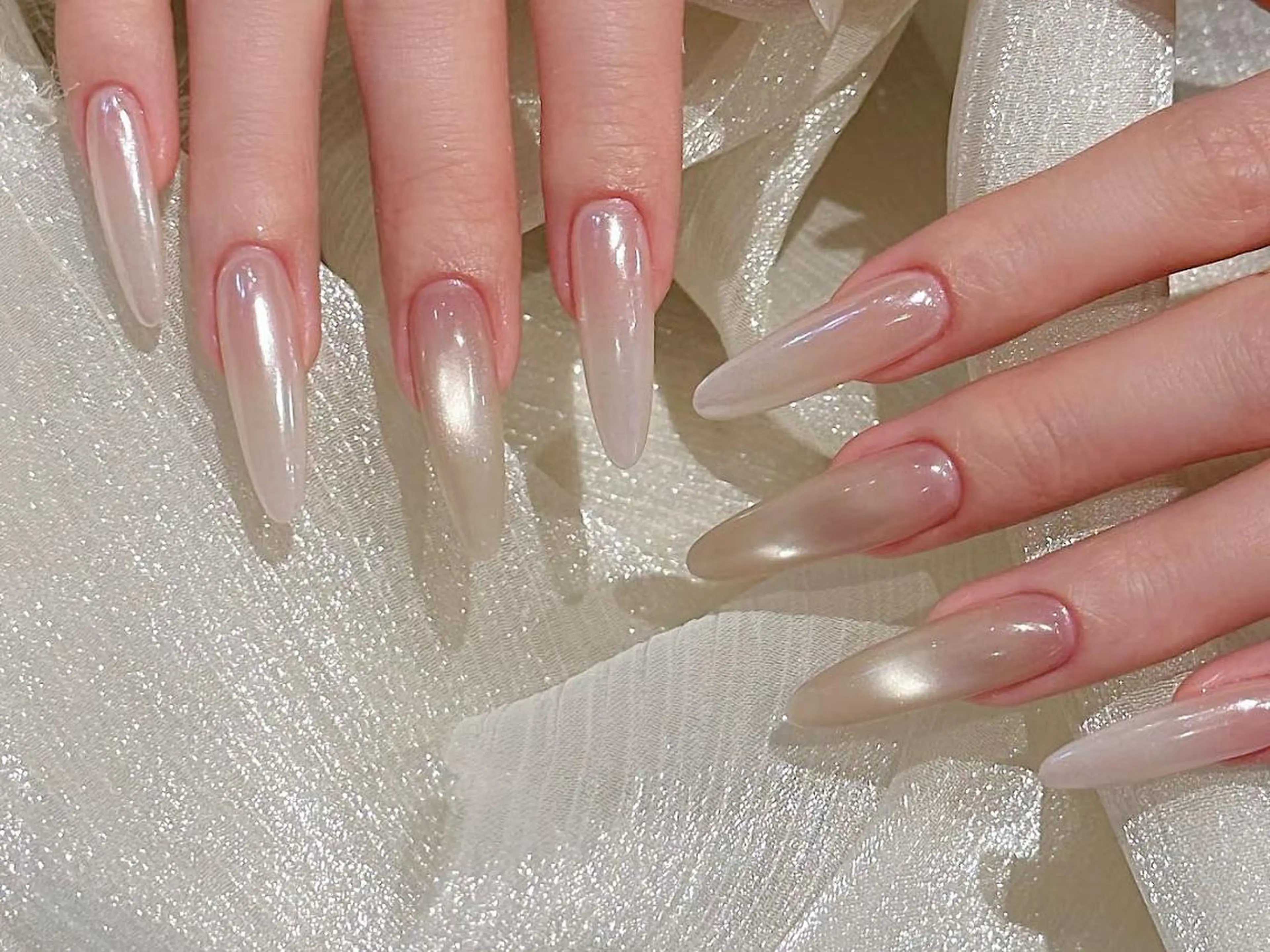 💅チップ長さだし＋ハートマグネット/ビー玉マグネット/マグネットフレンチ/ベイビーブーマー8980の写真