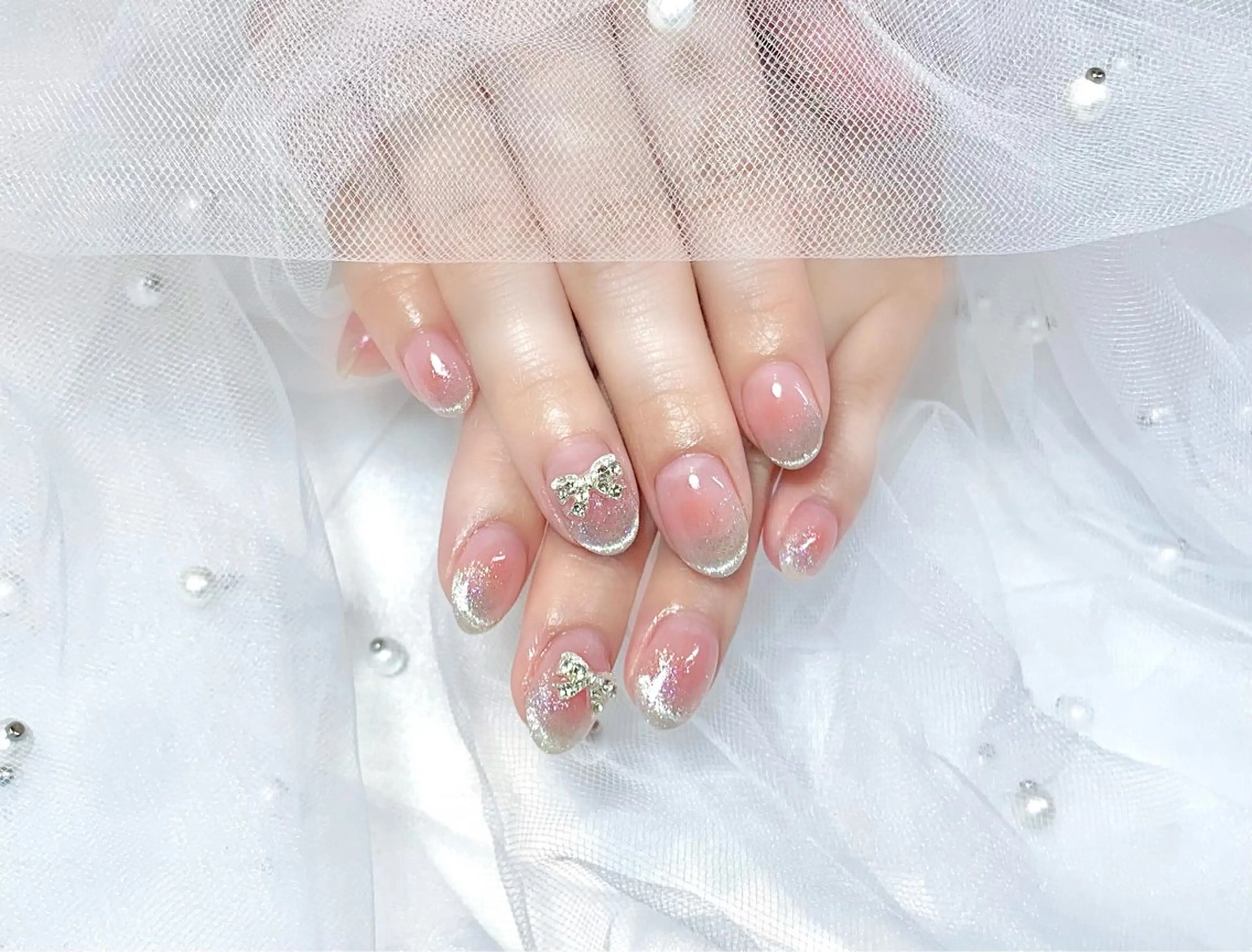 ネイル チークネイル グラデーション 韓国ネイル マグネットネイル ピンク Chat　noir所属・【chatnoir】 MIYUのネイルデザイン