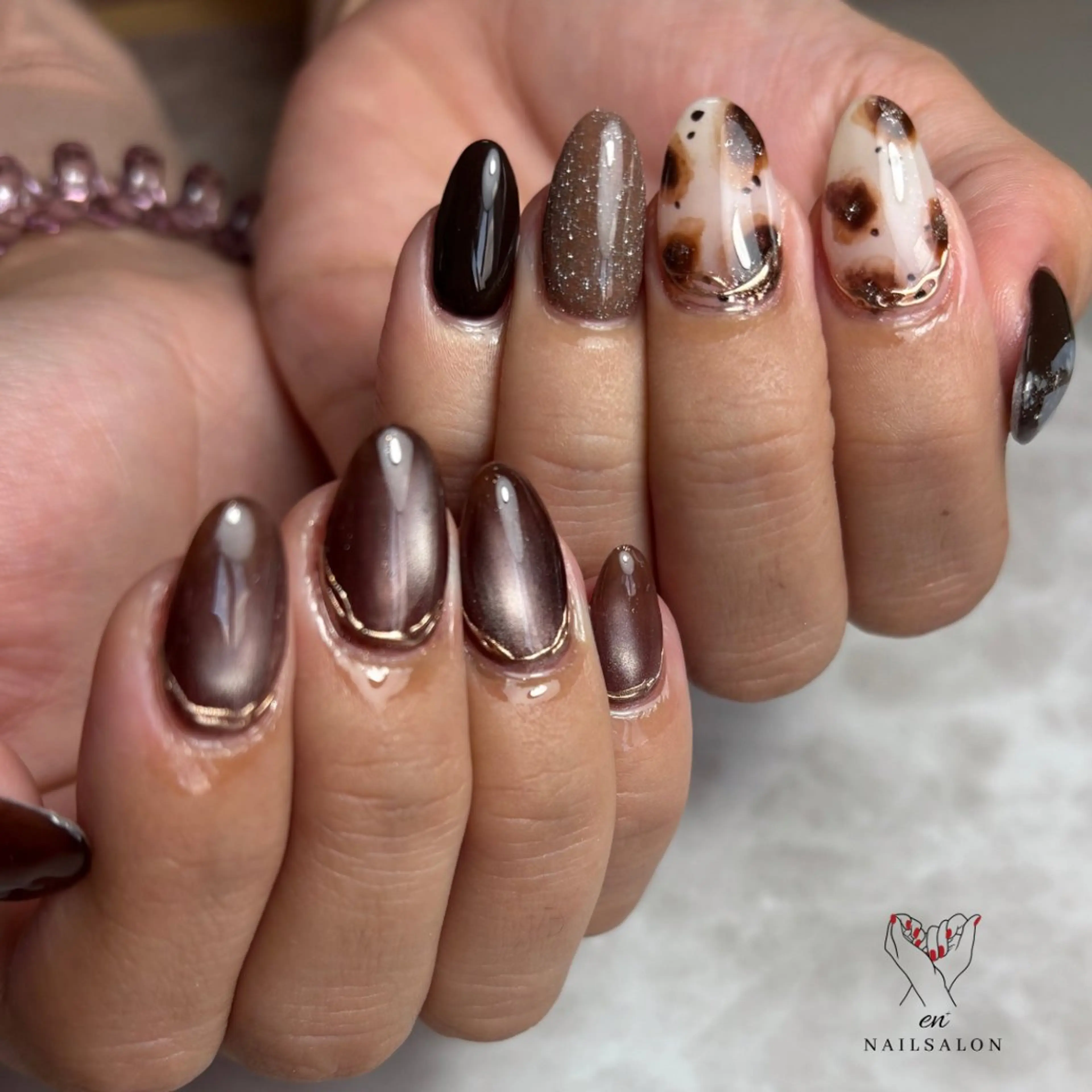 ネイル 冬ネイル ハンドネイル NAILSALON en+沖縄市美原のネイルデザイン