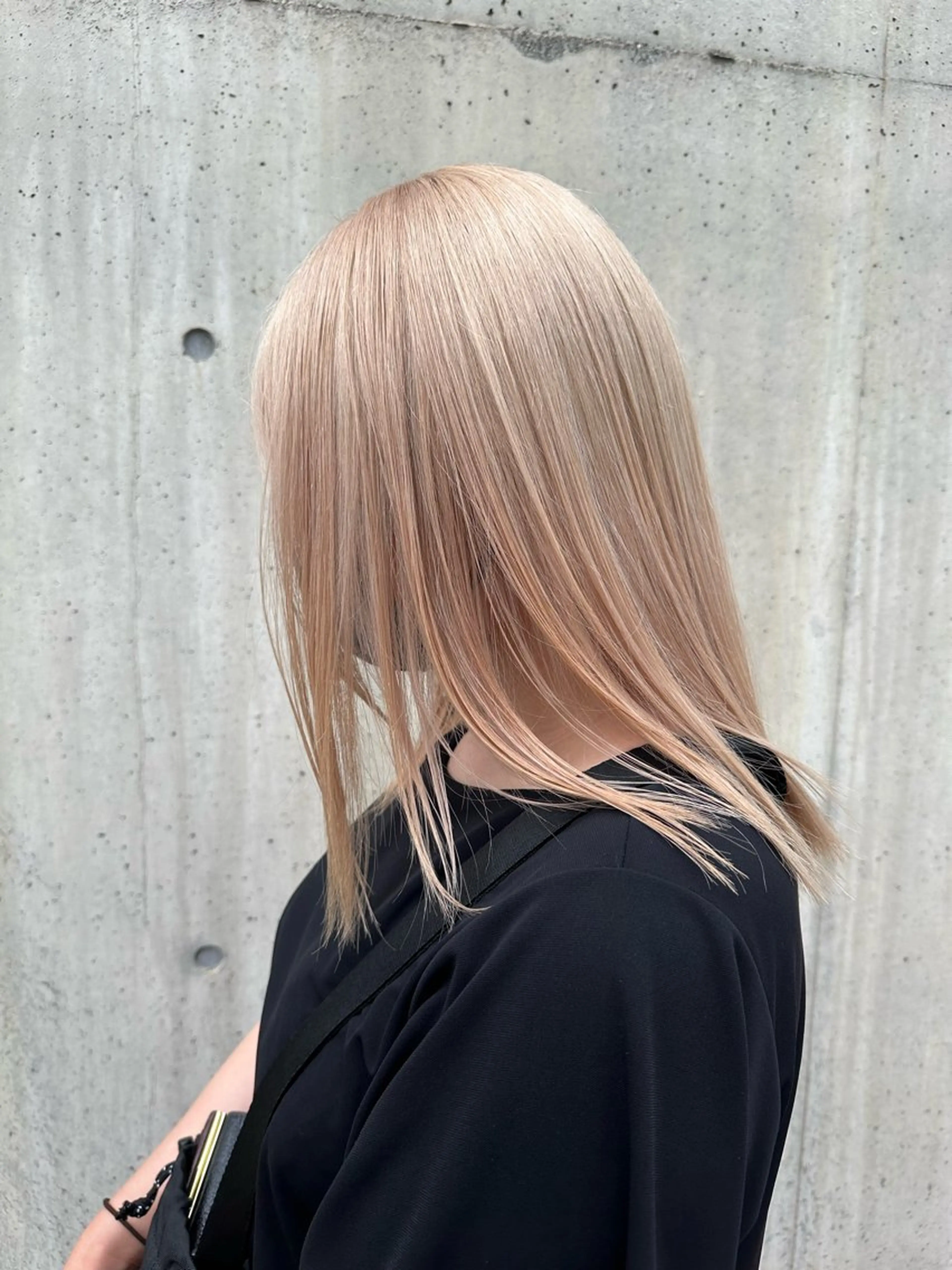 カラー ベージュカラー ミルクティーベージュ ヘアカラー 望月悠夢/ブリーチ、 ミルクティーベージュのヘアスタイル