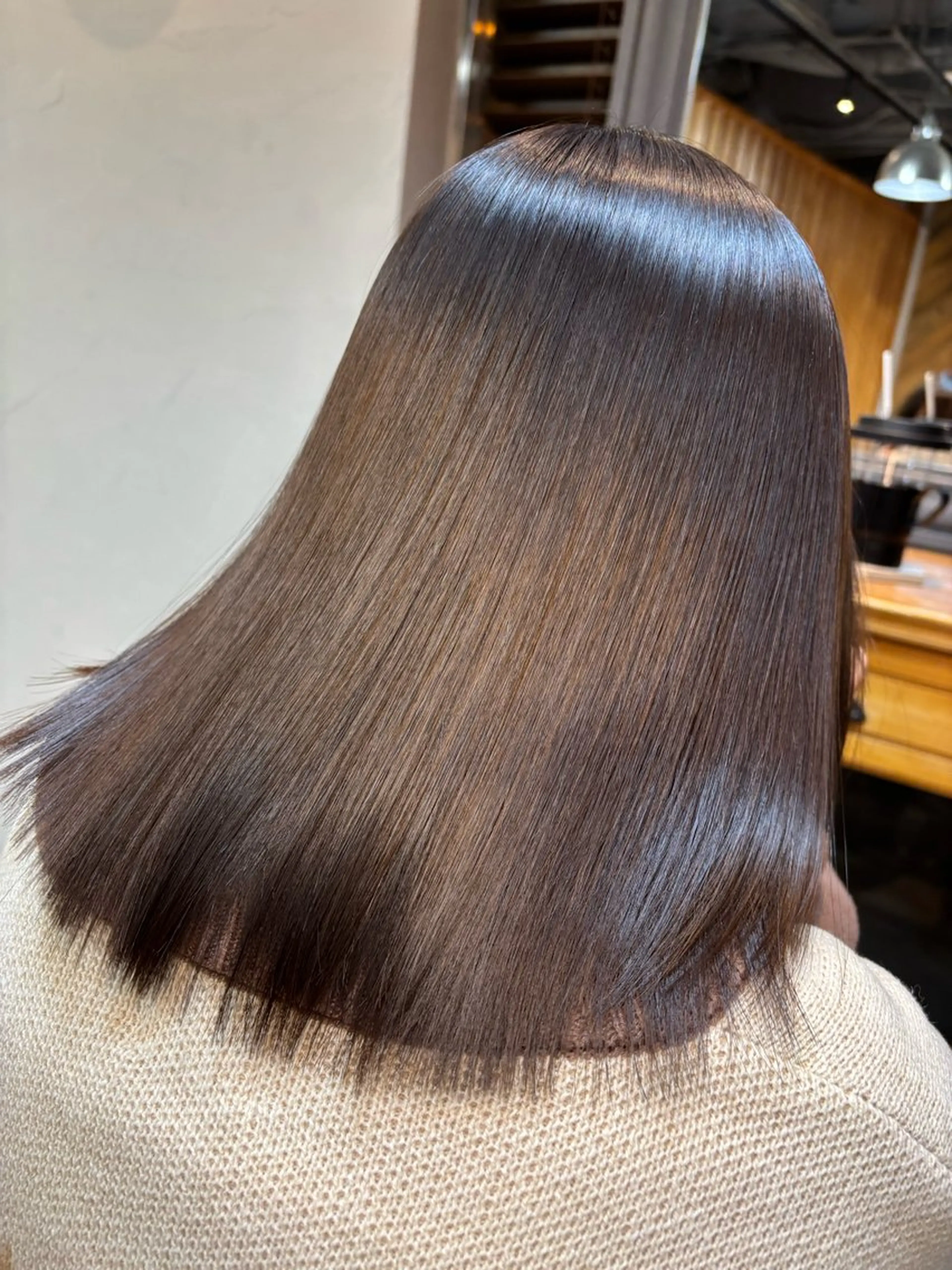 ミディアム 髪質改善 縮毛矯正 岡本樹一 🍁のヘアスタイル