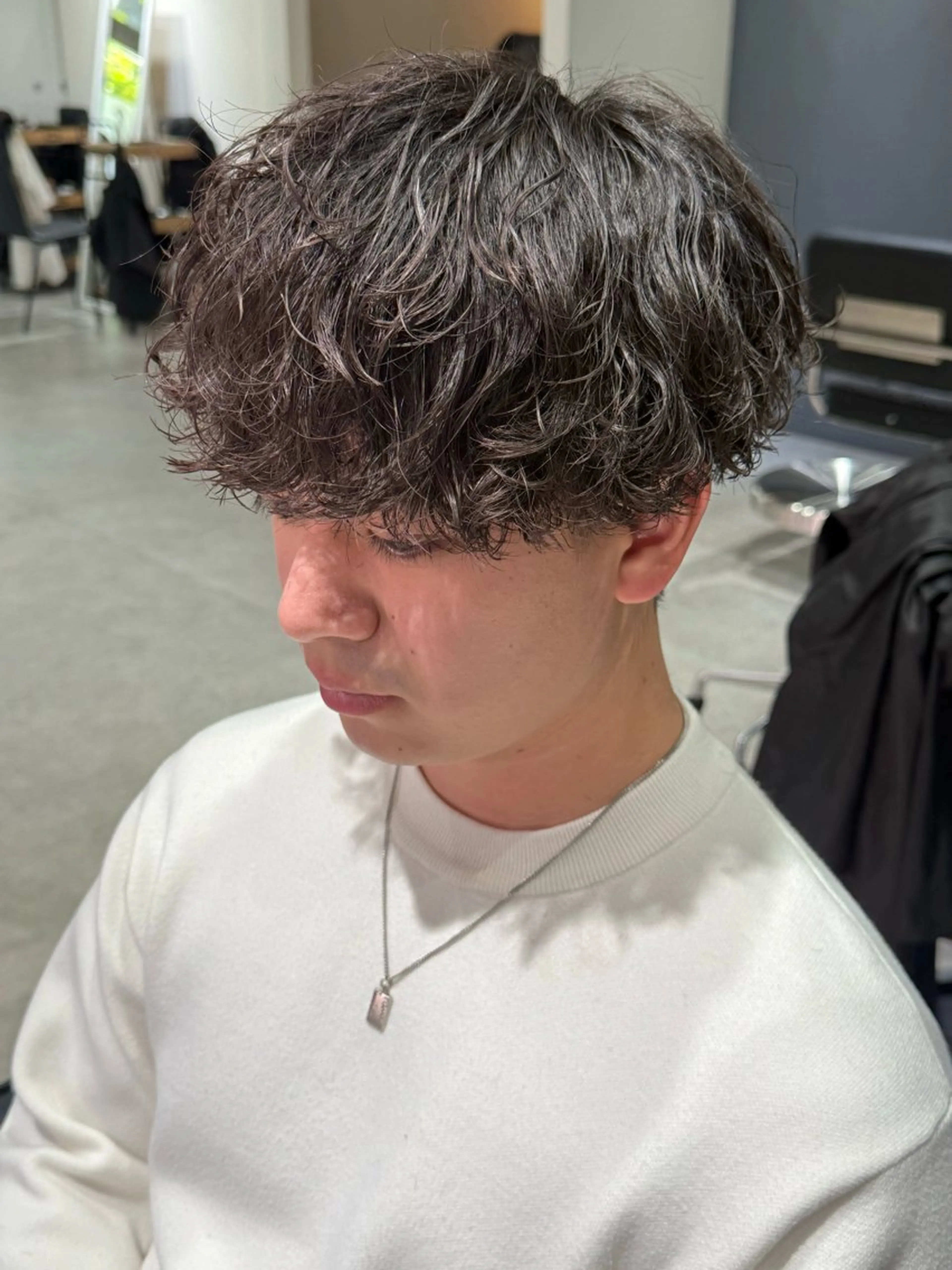 メンズ メンズパーマ カット パーマ 布施メンズ特化美容師 秋山　涼のヘアスタイル