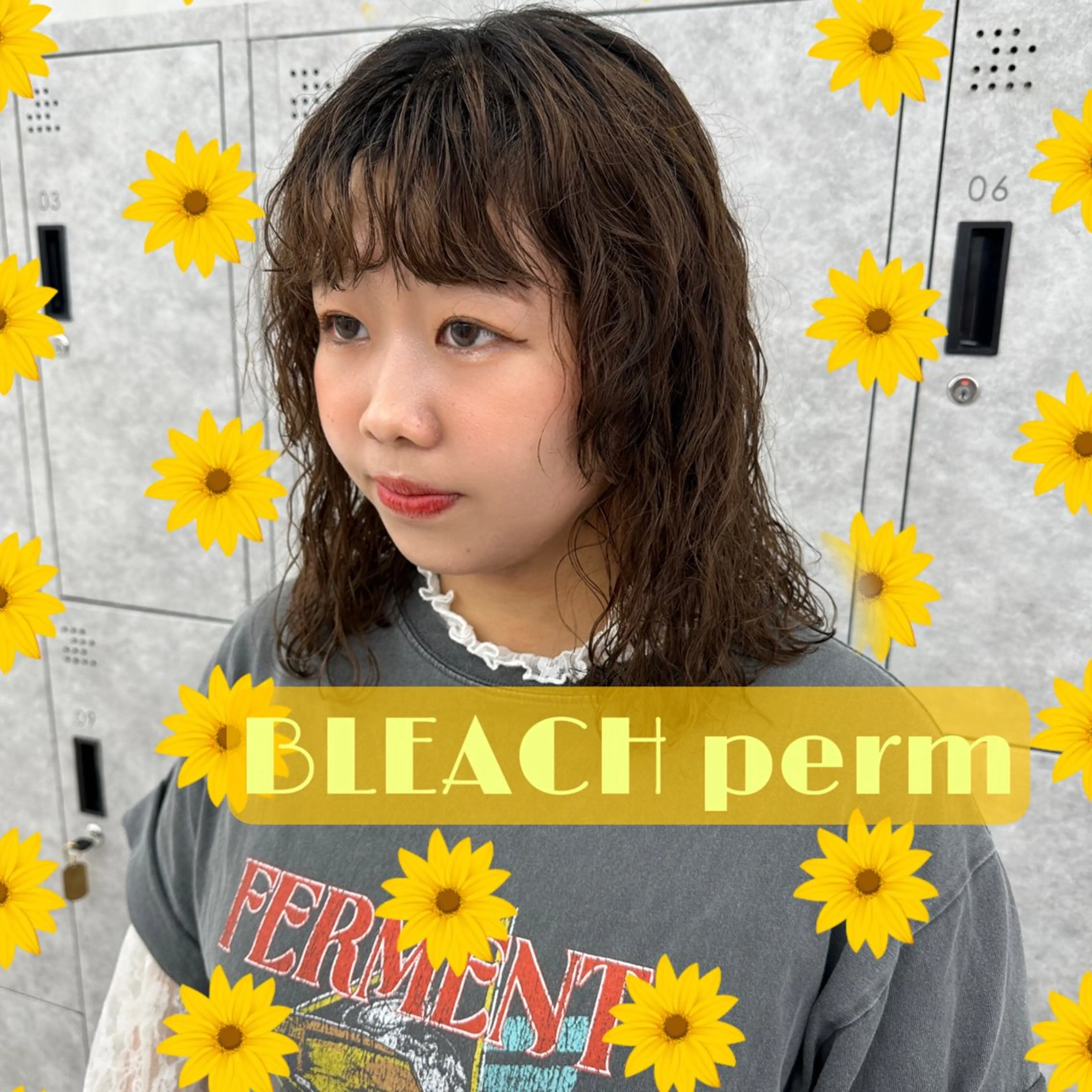 ミディアム パーマ ミディアムパーマ ブリーチパーマ 🎀Rumiのヘアスタイル