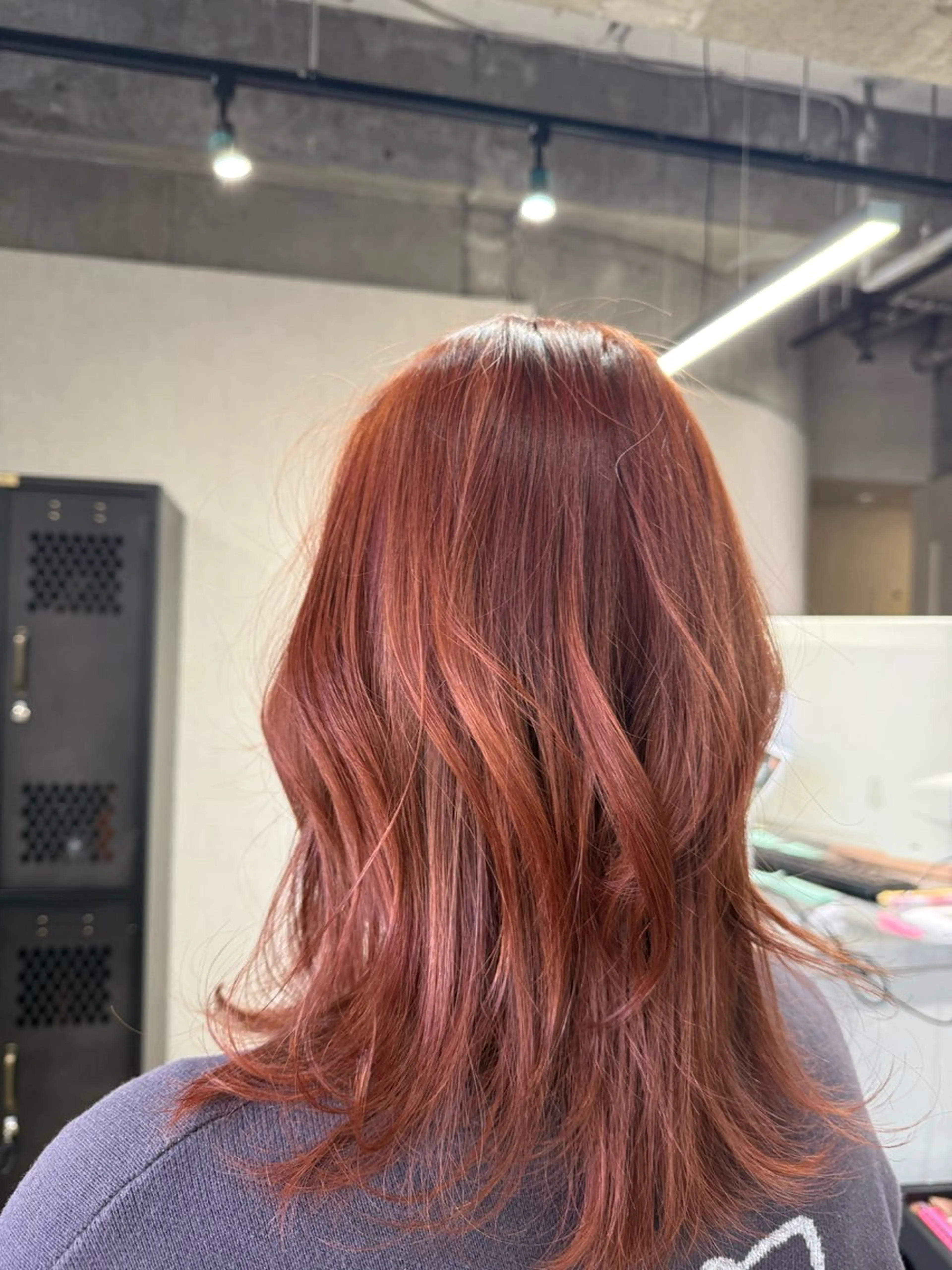 カラー オレンジ ヘアカラー ルシ🎨/ハイトーン デザイン/髪質改善のヘアスタイル