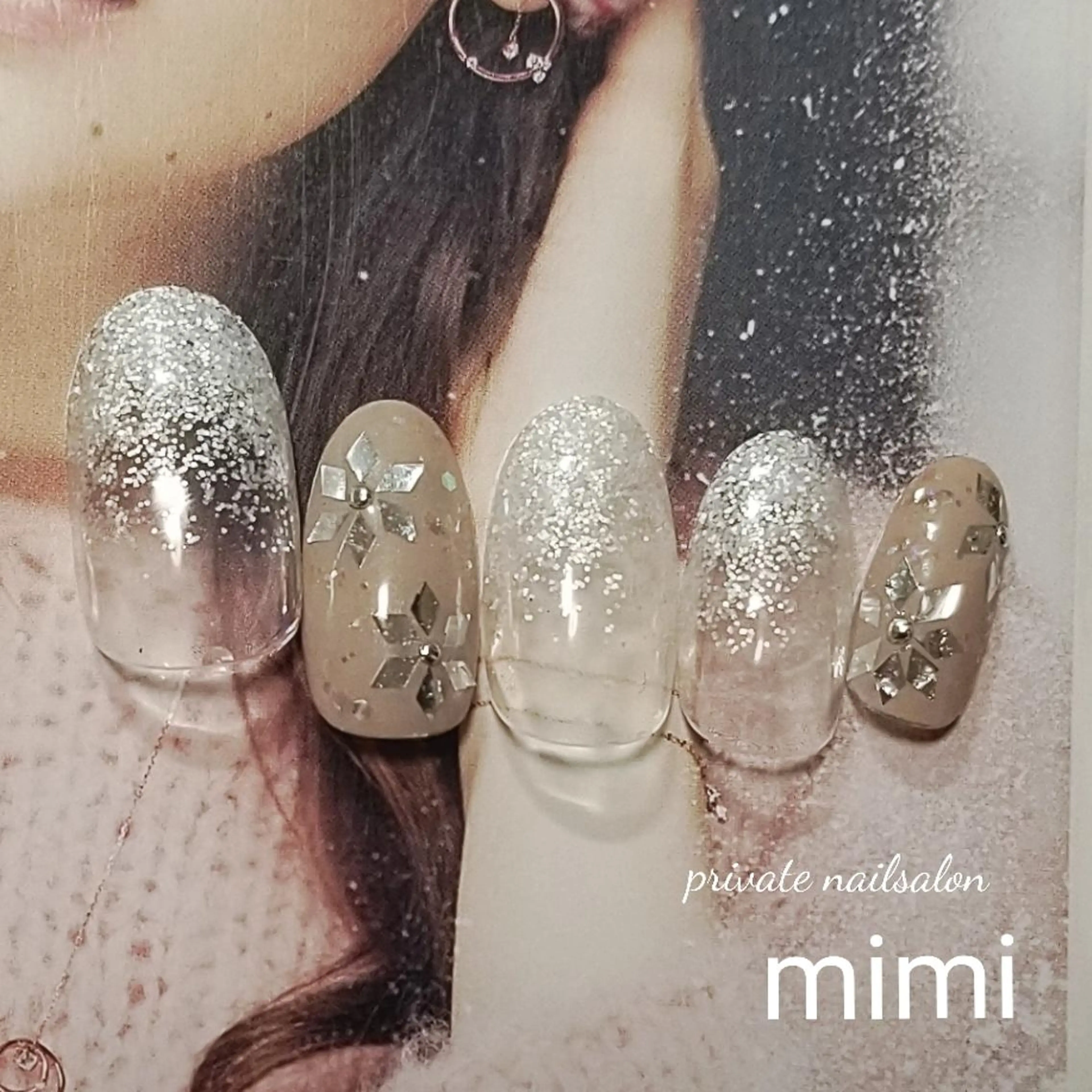 ネイル グラデーション ラメ(グリッター) ラメグラデーション 博多ネイル ｍｉｍｉのネイルデザイン