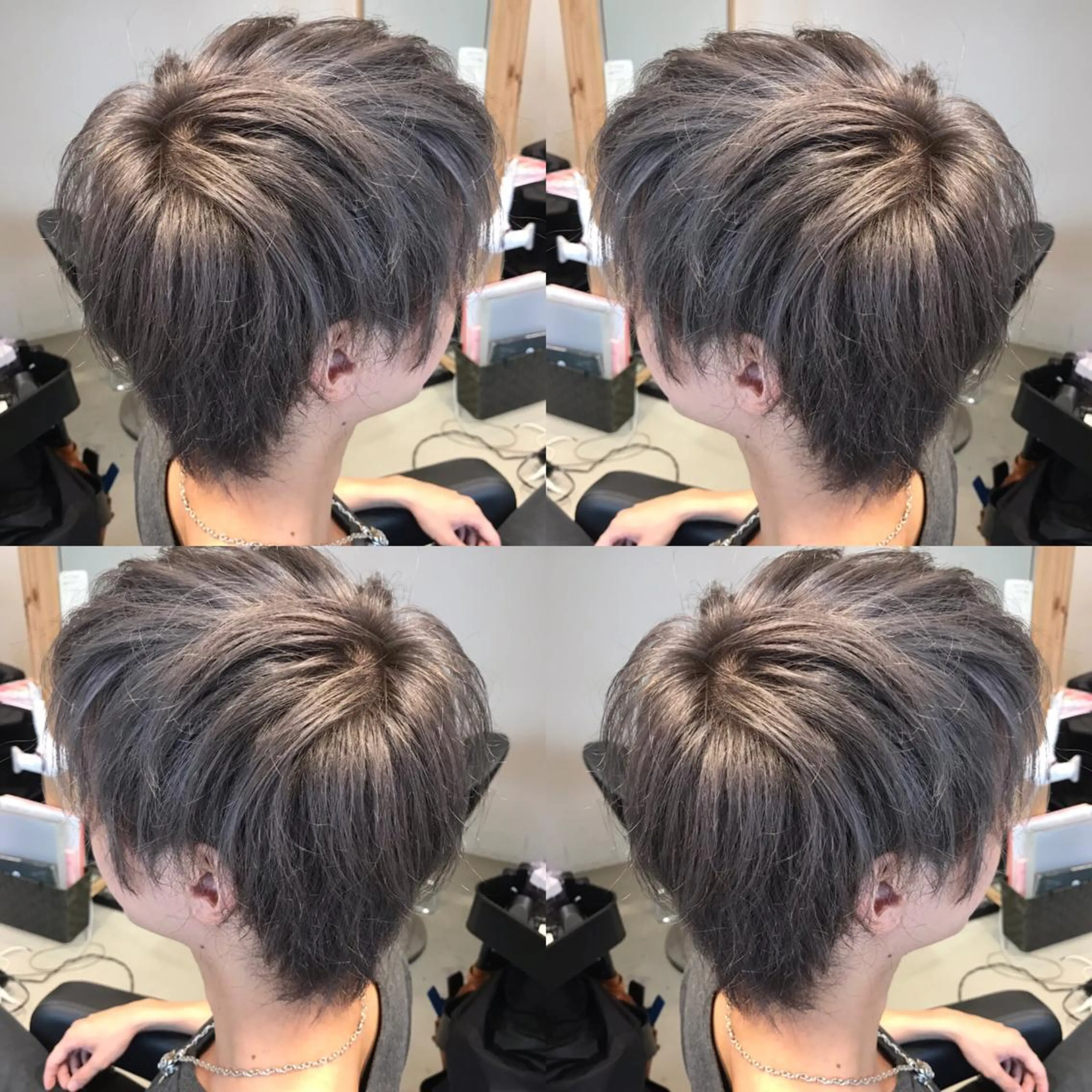 ショート カラー メンズ メンズブリーチ ブリーチ ブロンド オレンジ シルバー ヘアカラー 大久保 隆蔵のヘアスタイル