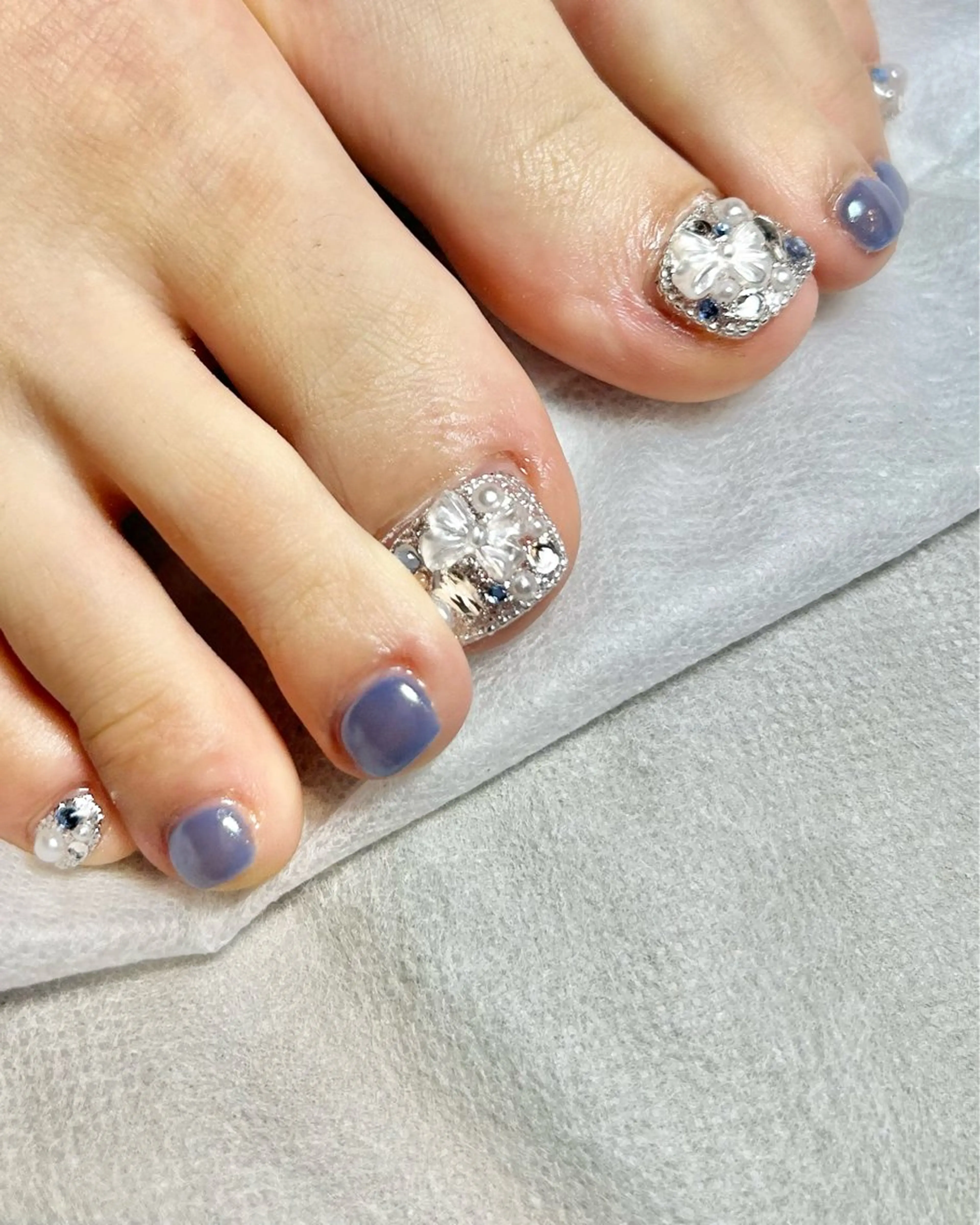 ネイル フットネイル 持ち込み スカルプネイル フットネイル Reflection marikoのネイルデザイン