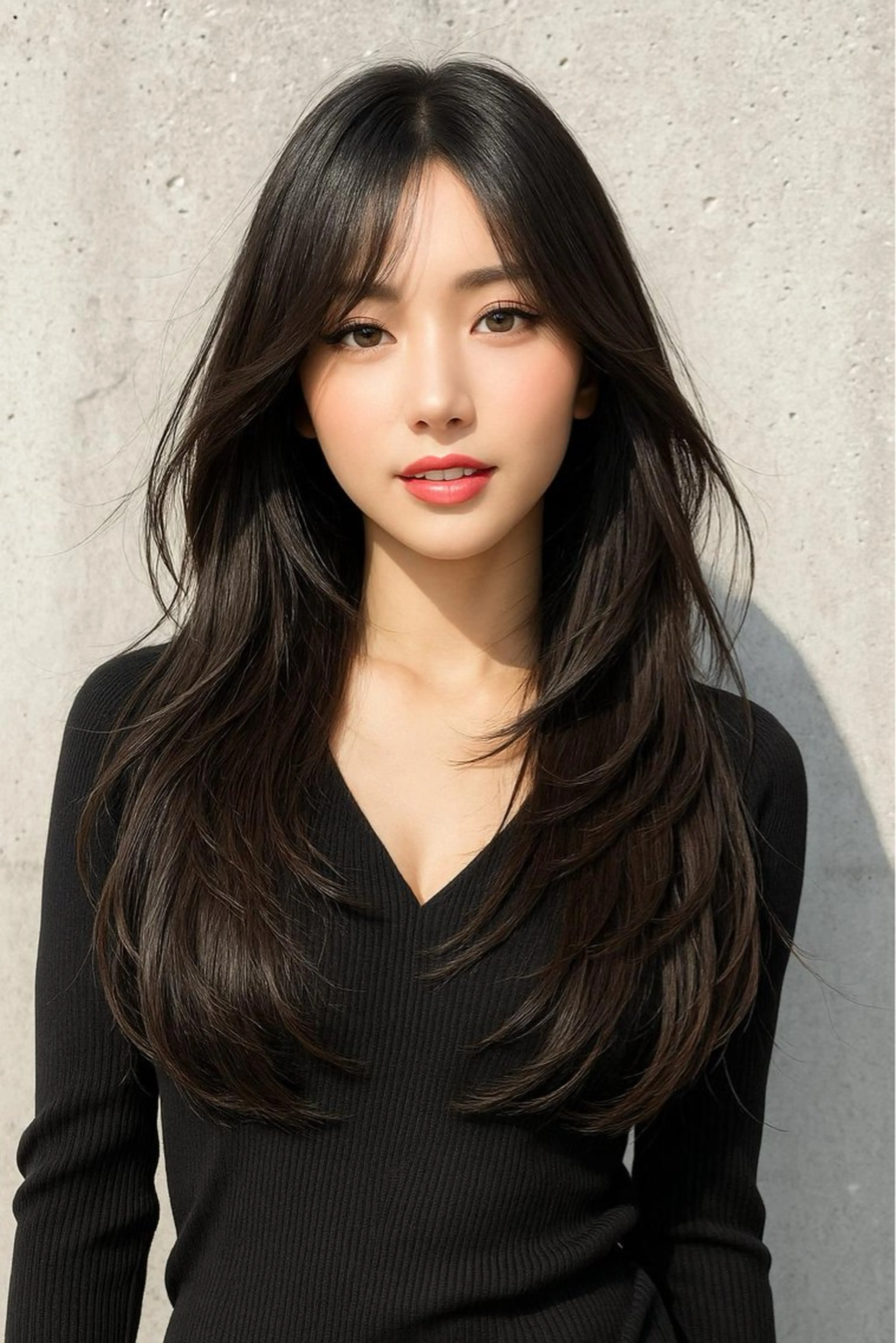 ロング カラー レイヤーカット さく/髪質改善× 縮毛矯正/町田のヘアスタイル