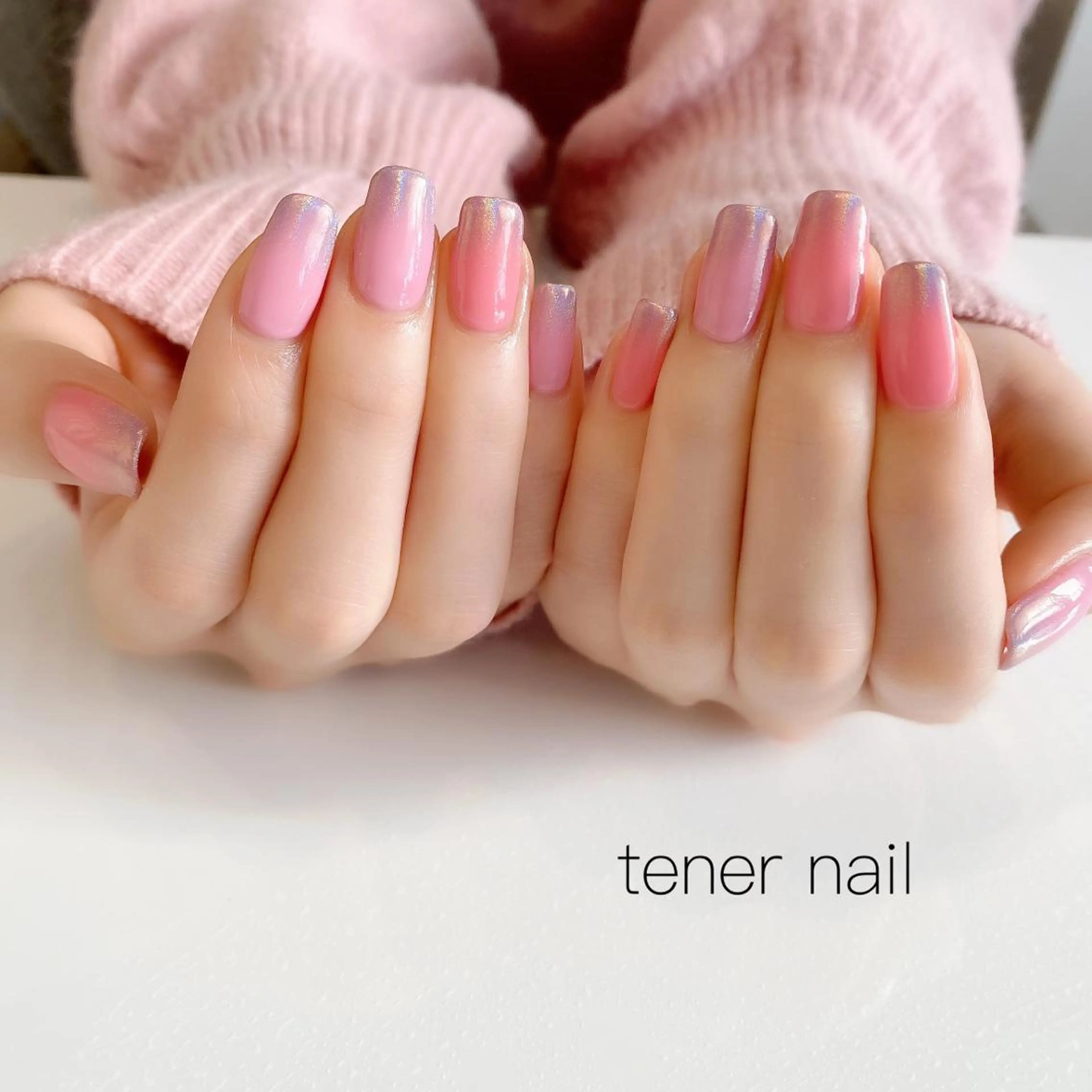 ネイル グラデーション ピンク テネルネイル tener nailのネイルデザイン
