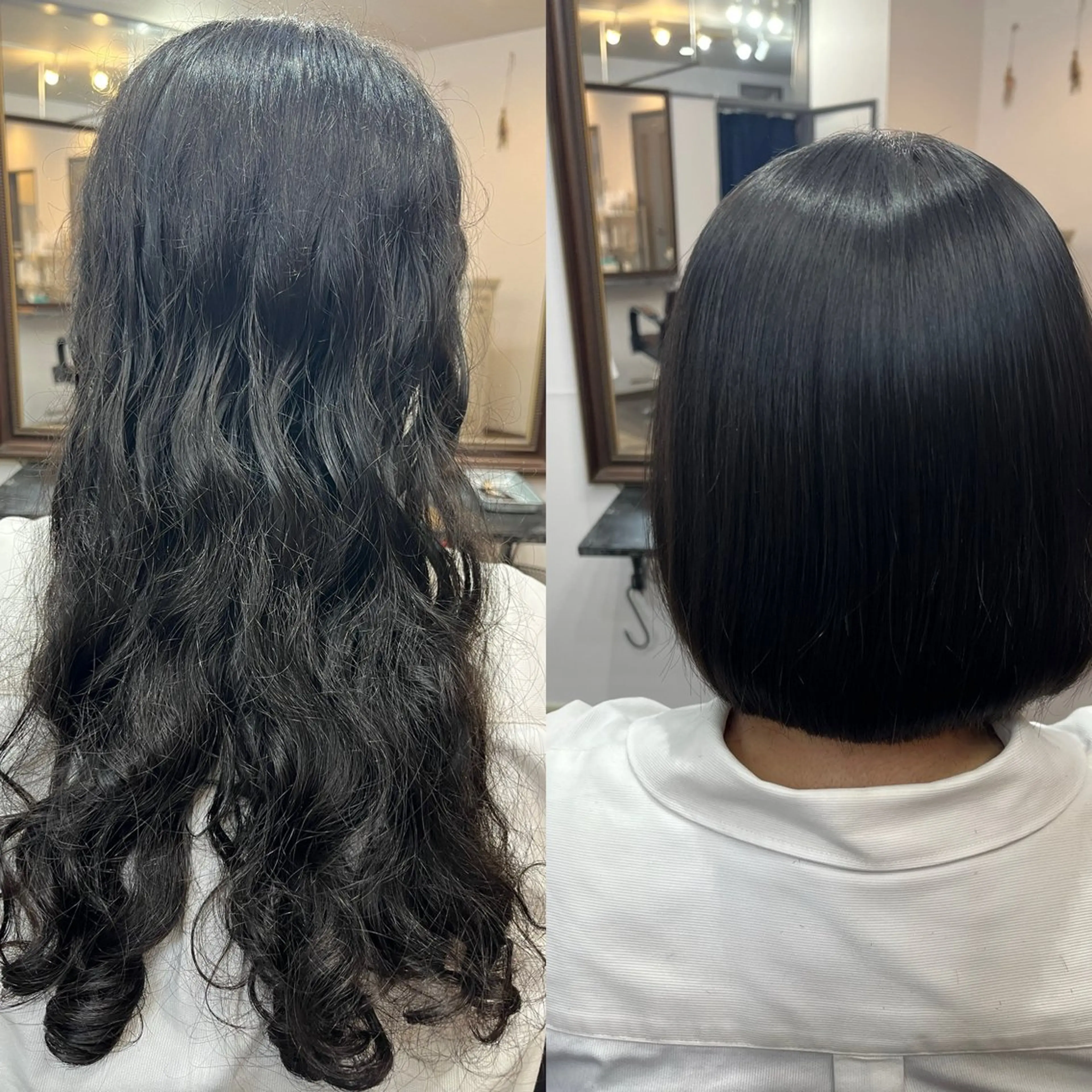 ミディアム 縮毛矯正 hanaco .のヘアスタイル