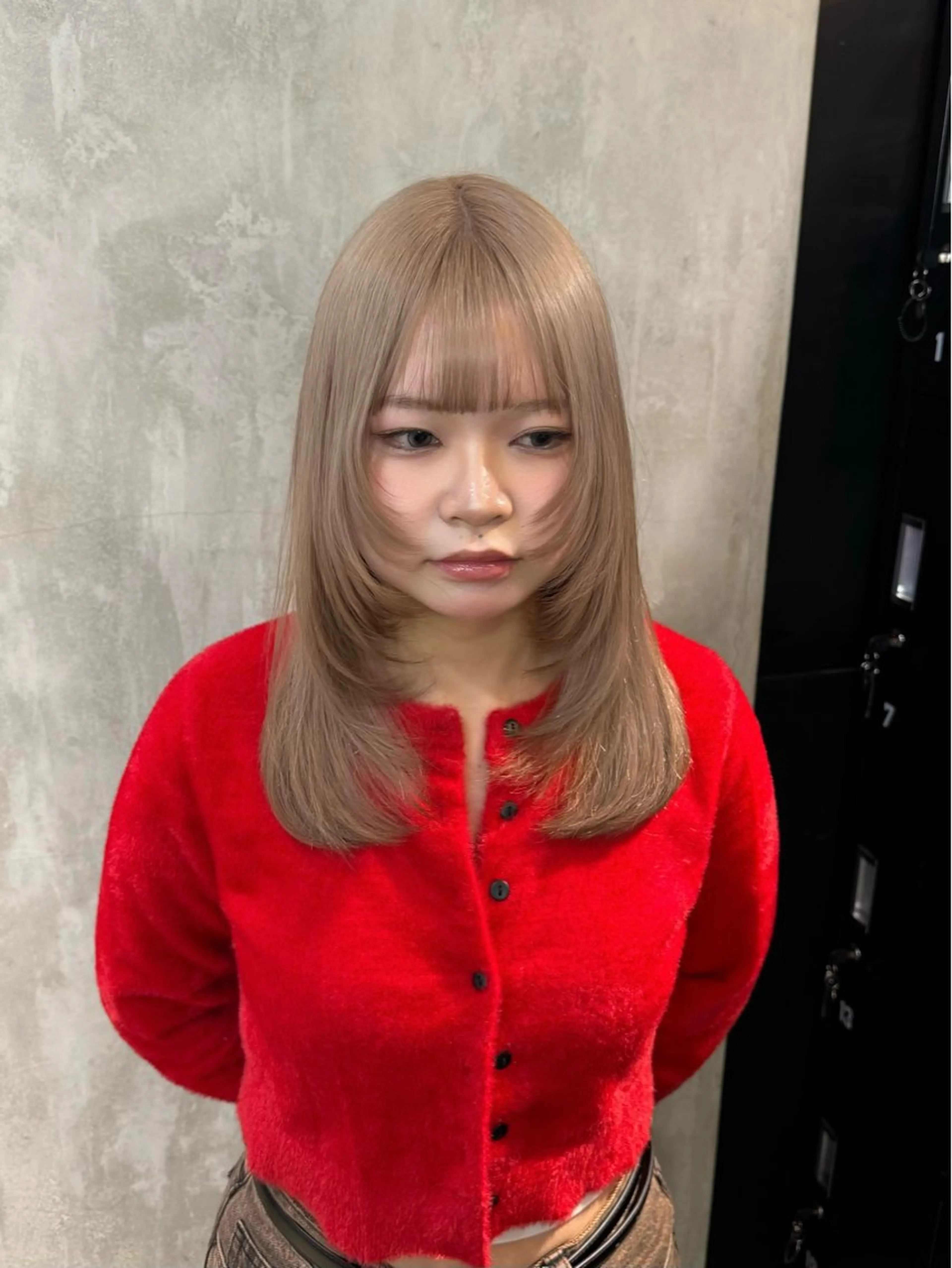 ミディアム カラー カット ヘアカラー トリートメント ザクザクレイヤー 🍀/ブリーチ/小田のヘアスタイル