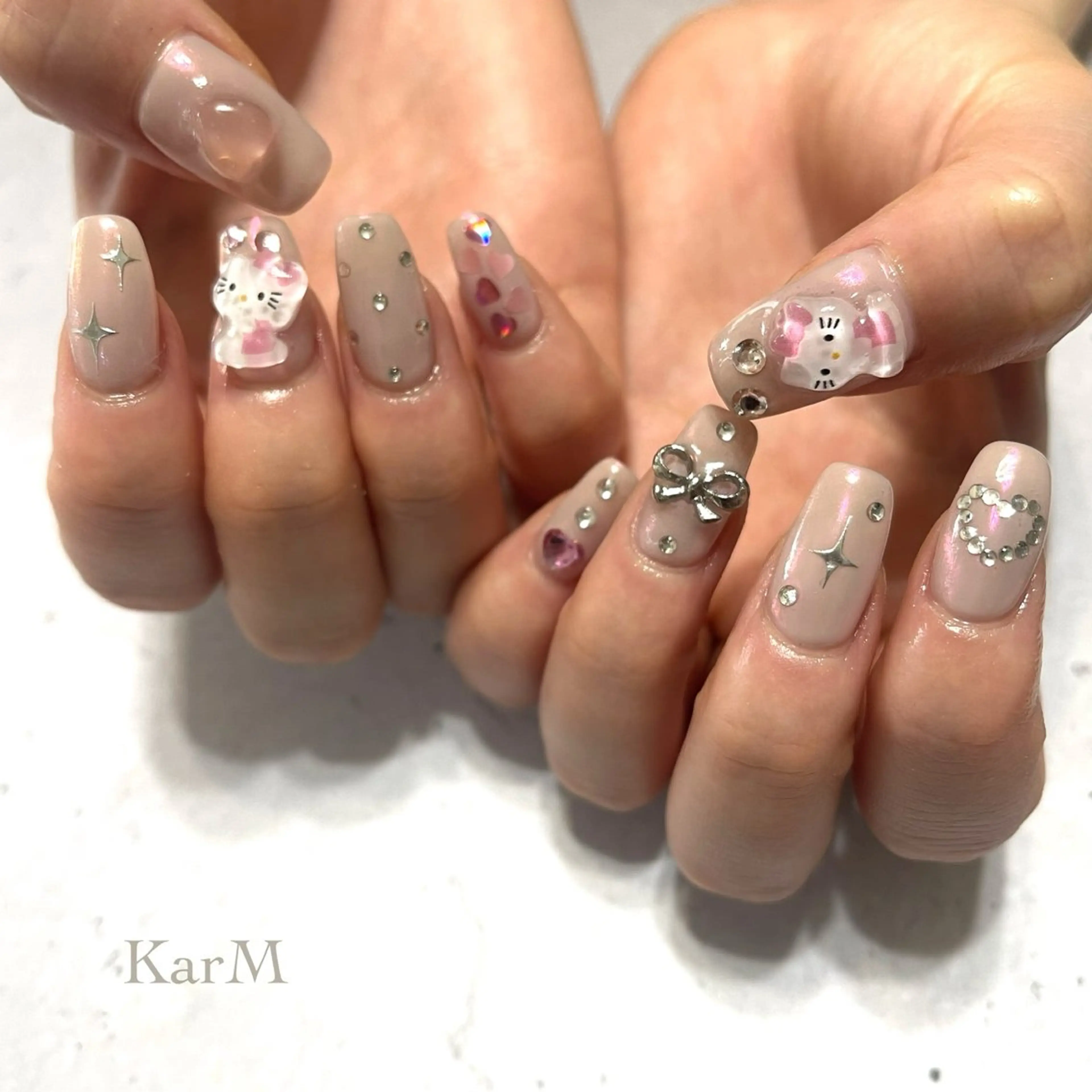 ネイル オーロラネイル チークネイル フットネイル フレンチネイル 韓国ネイル ハンドネイル ogino karinのネイルデザイン