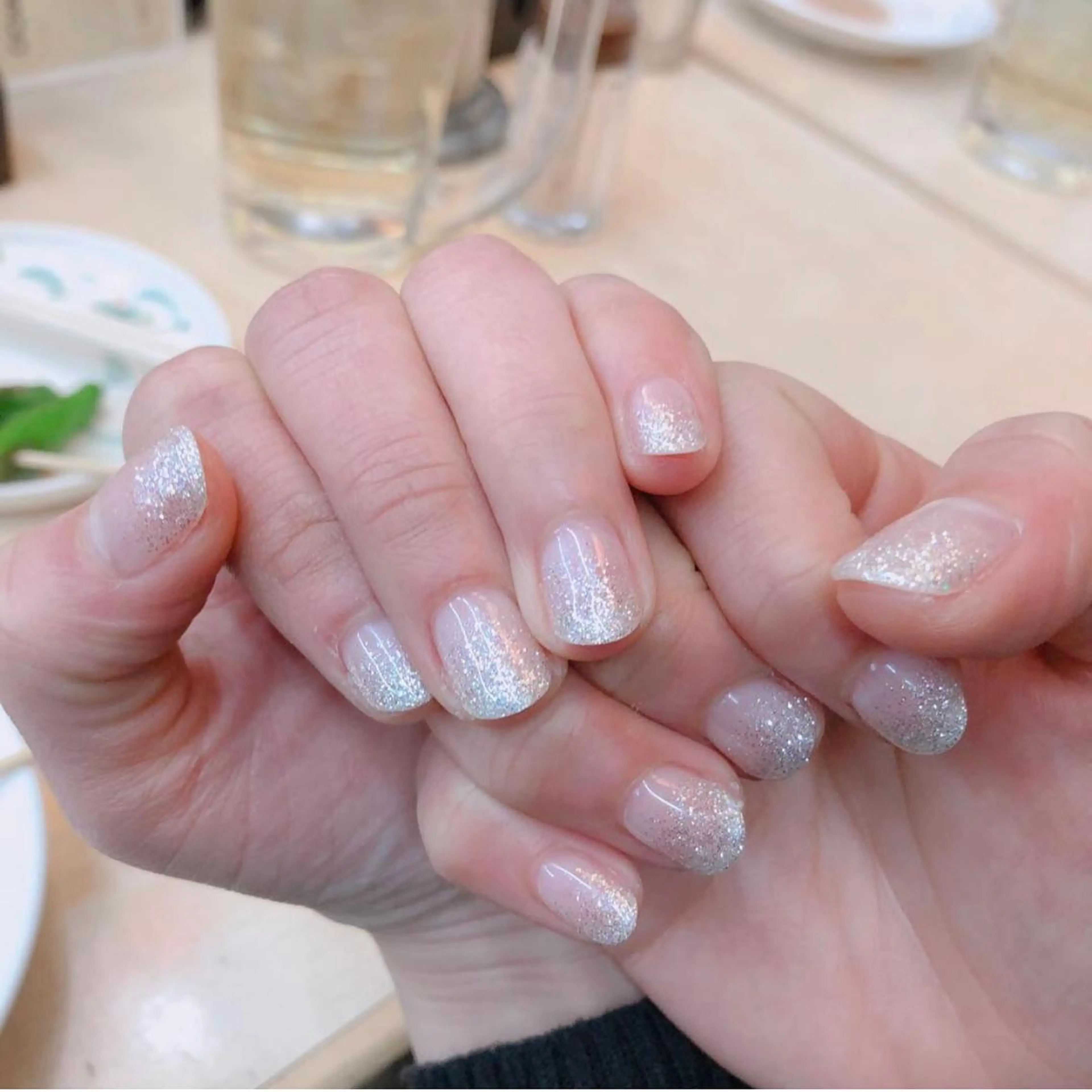 ネイル グラデーション ラメ(グリッター) ラメグラデーション ハンドネイル フットネイル ハンドケア Nes.Nail所属・Miyagi Asamiのネイルデザイン