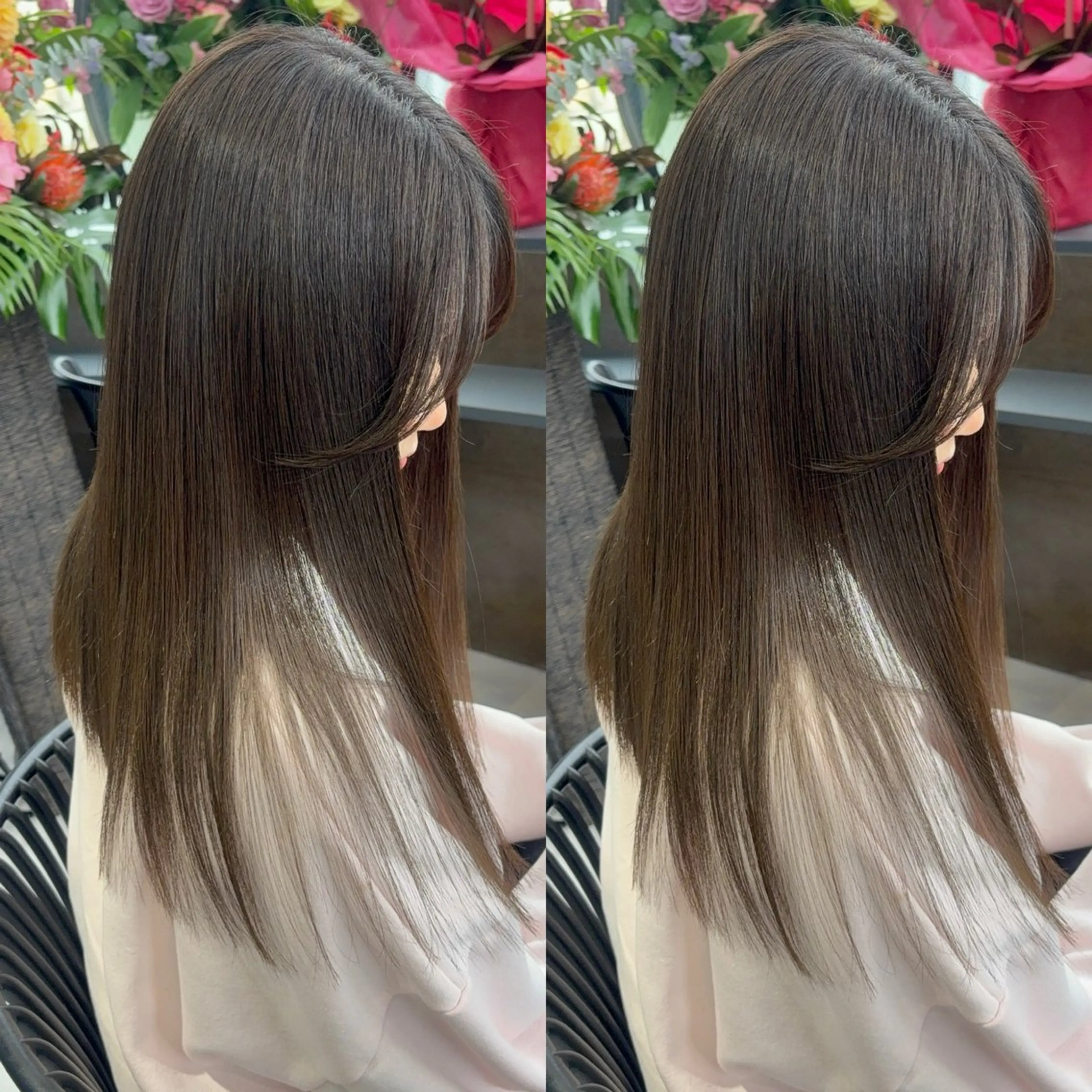 セミロング カラー カット ヘアカラー トリートメント レイヤー/髪質改善 /艶カラー/SAKIのヘアスタイル