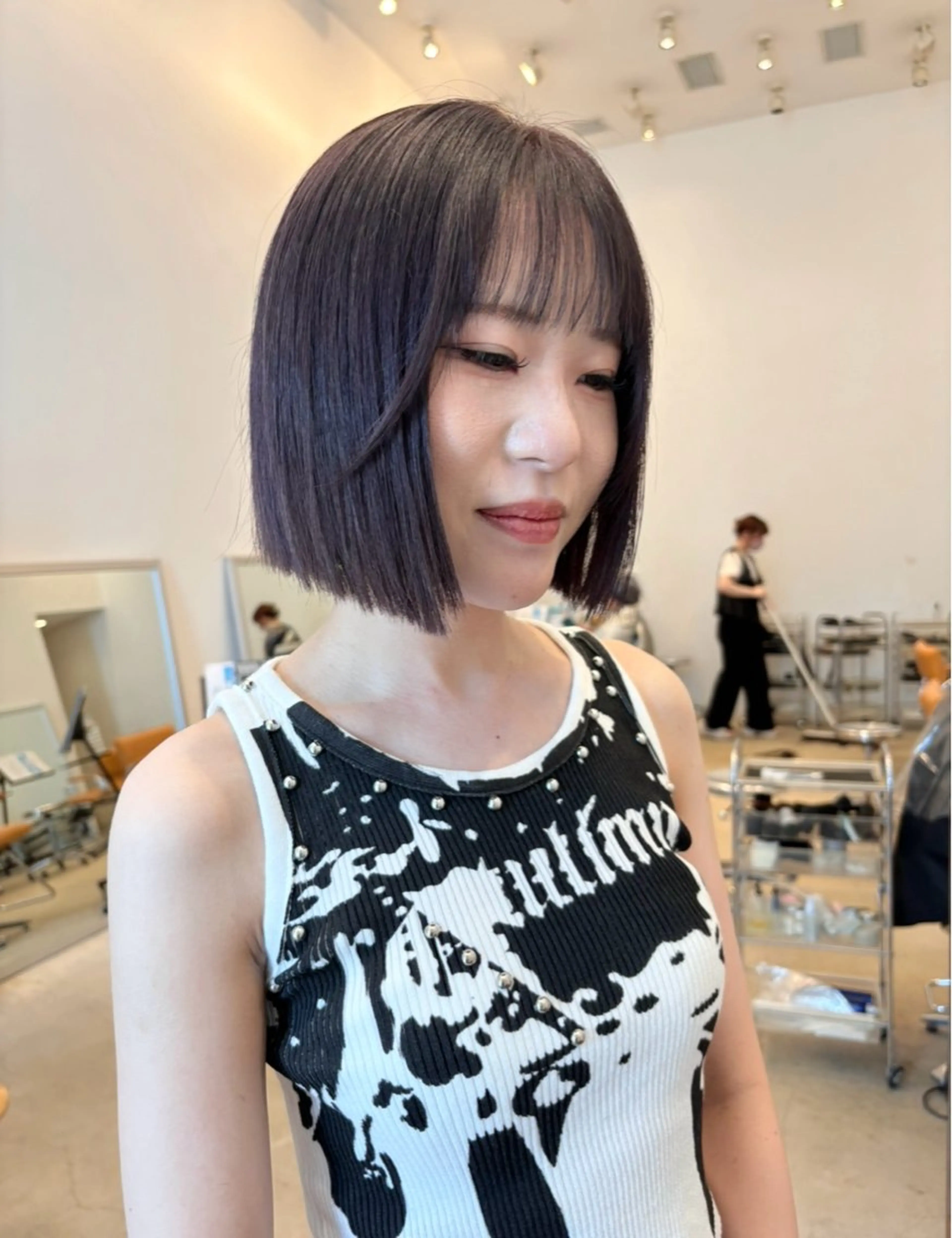 ミディアム ボブ KEYMAN HARUKAのマツエク・マツパデザイン