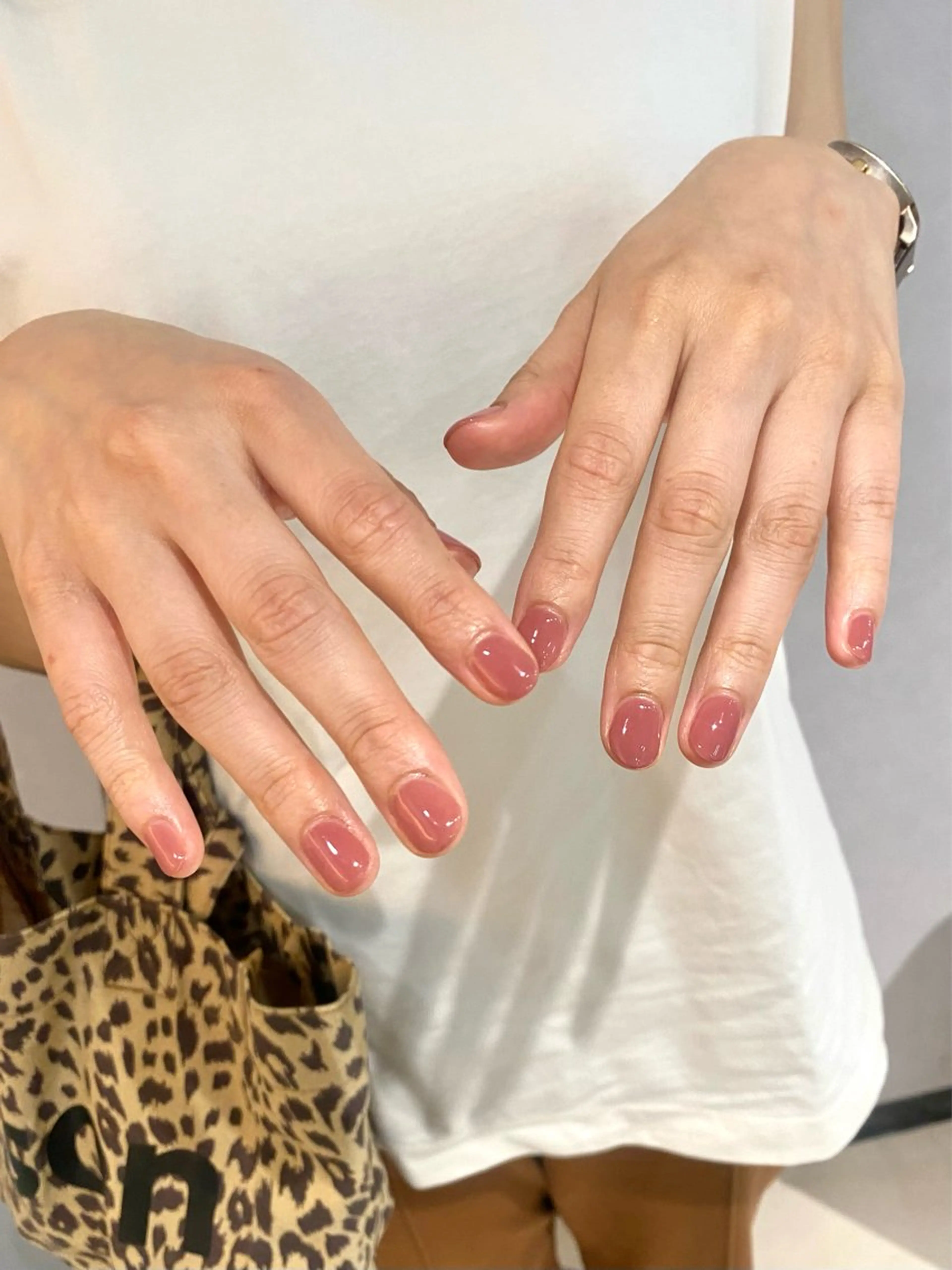 ネイル ワンカラーネイル ピンク hinano .のネイルデザイン