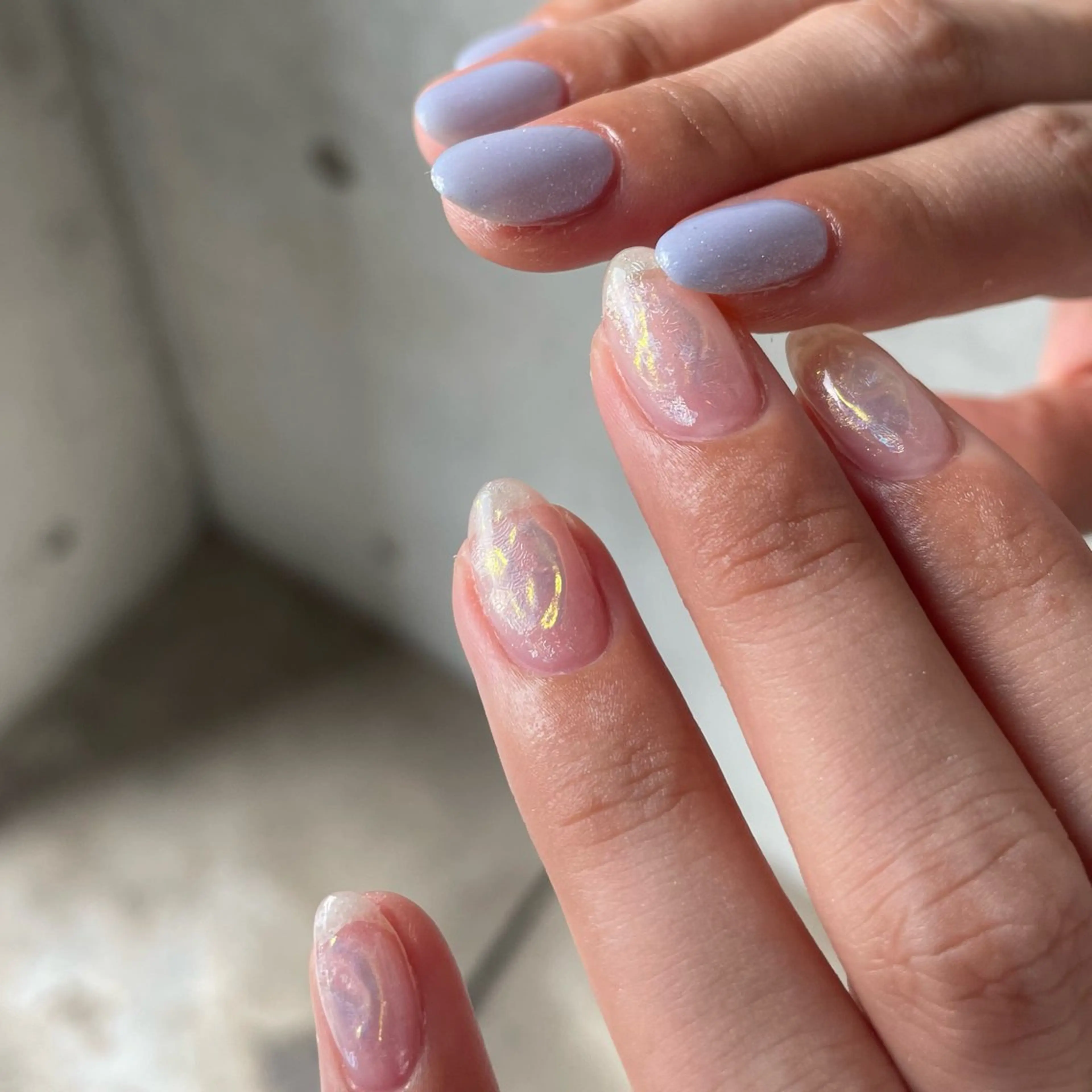 ネイル アートネイル オーロラネイル クリアネイル ジェルネイル 韓国ネイル ハンドネイル MARU NAIL manamiのネイルデザイン