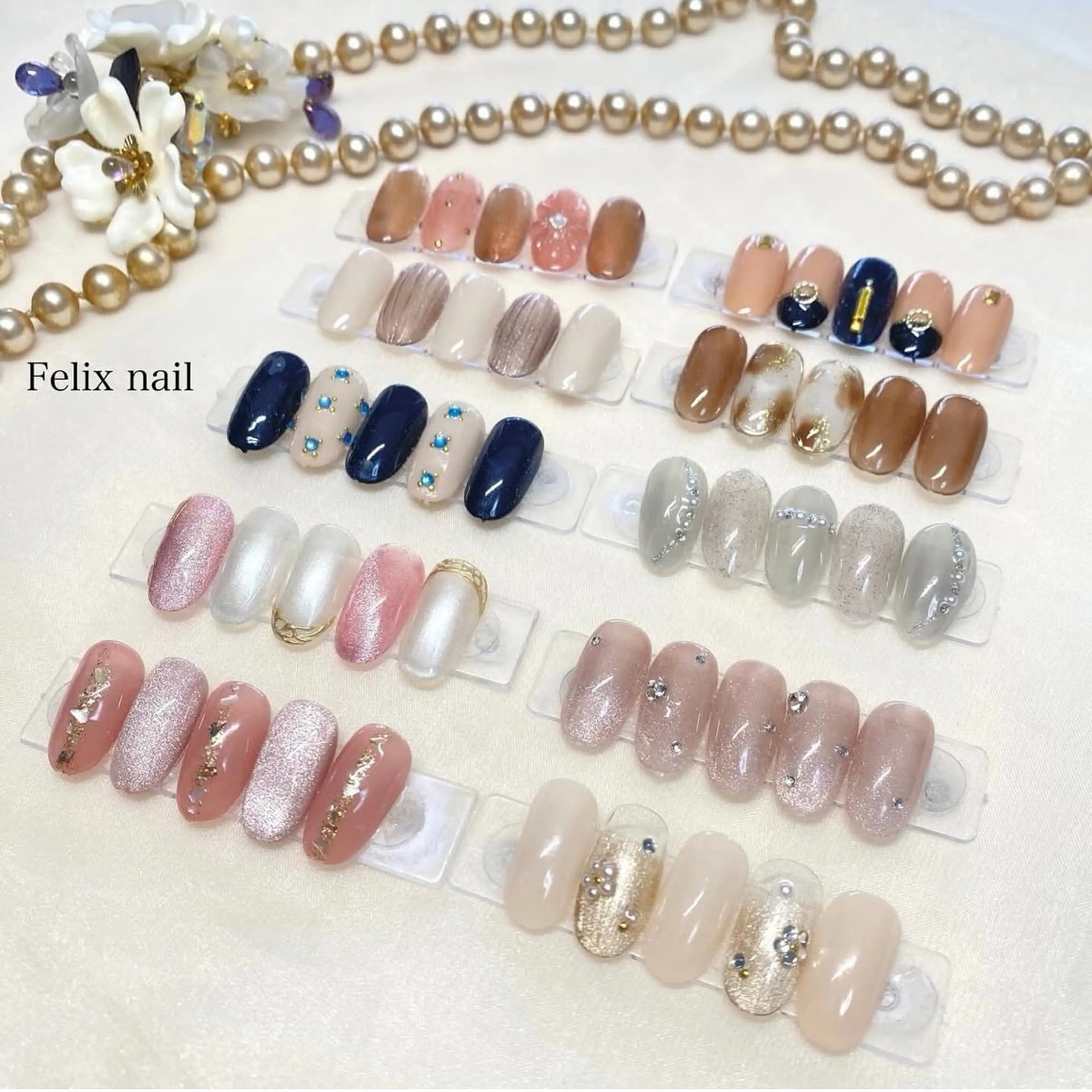 ネイル ハンドネイル フェリックスネイル 大人綺麗/トレンドのネイルデザイン