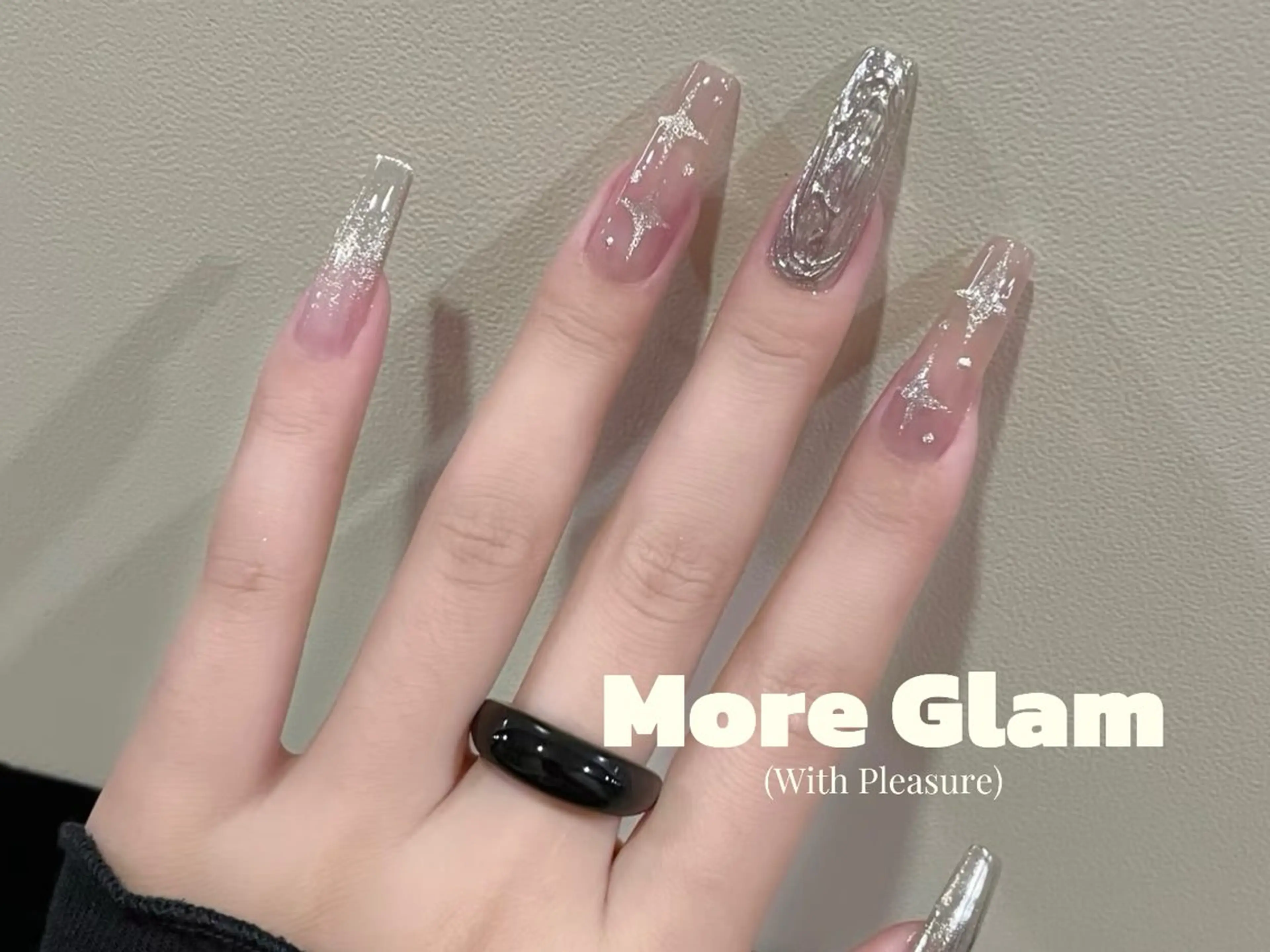 ネイル アートネイル オーロラネイル クリアネイル 長さ出し フレンチネイル MoriseNail Jr研修💜イシダのネイルデザイン