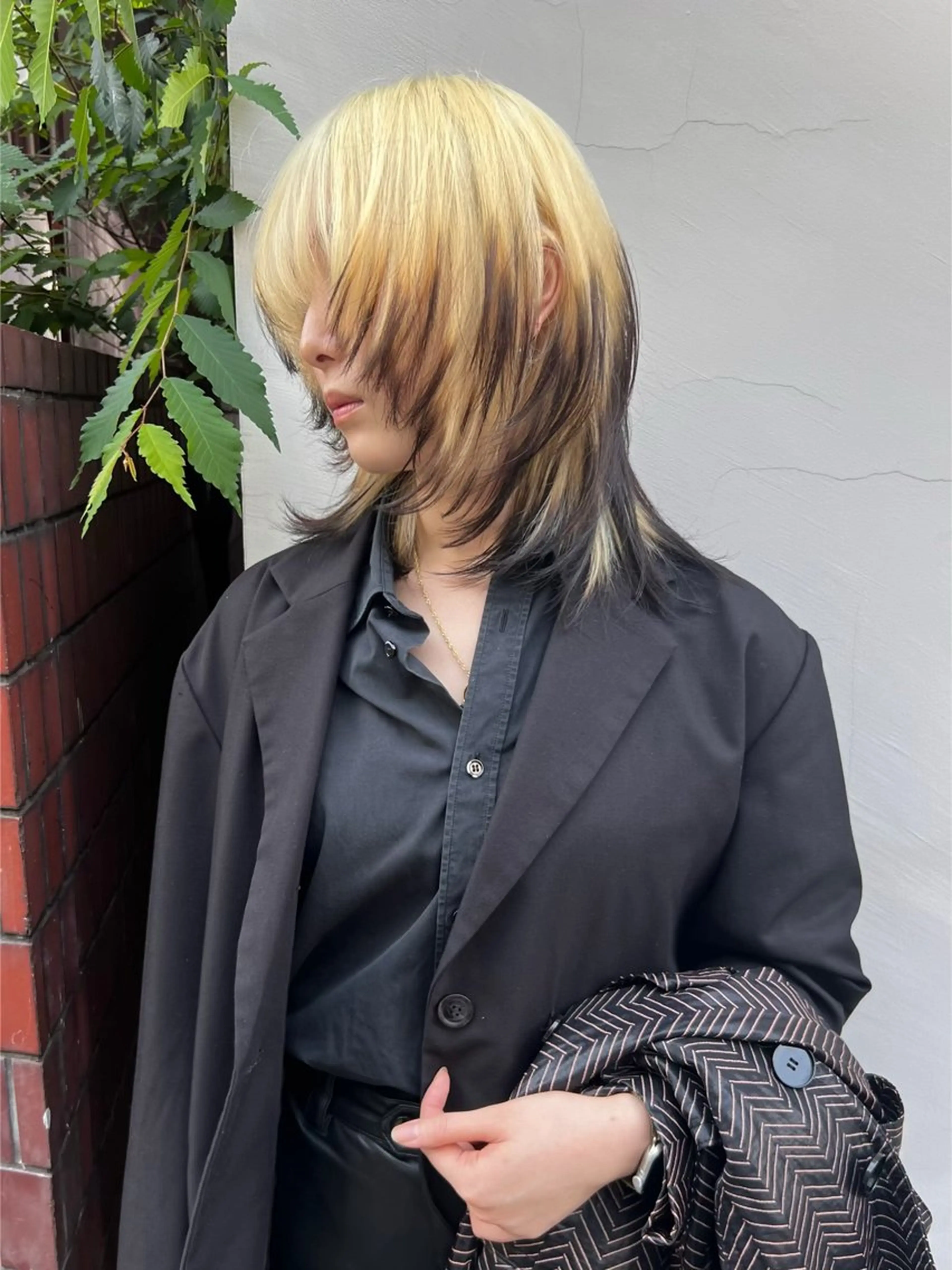 ミディアム カラー カット ヘアカラー トリートメント 松本 夢のヘアスタイル