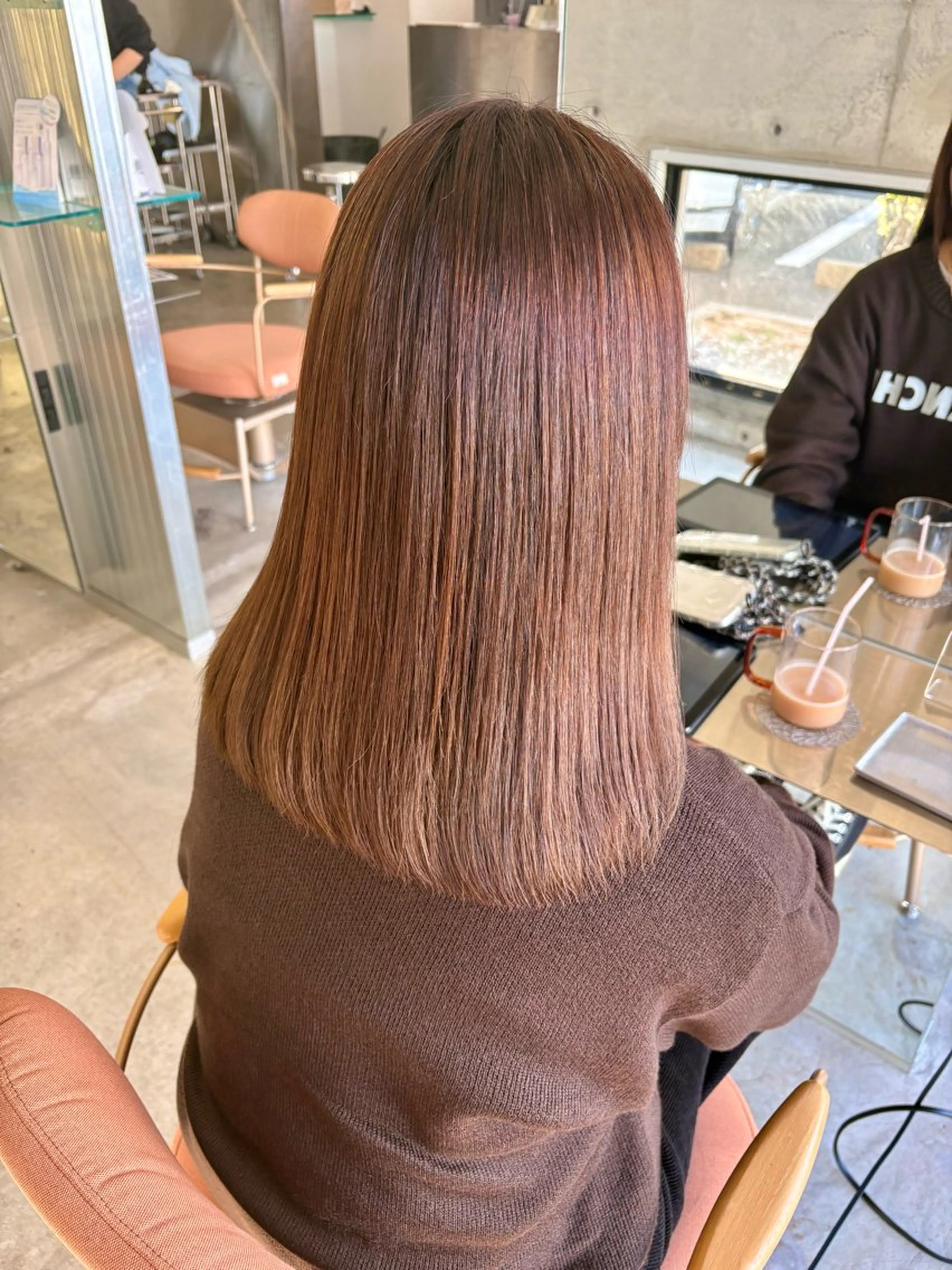 ミディアム カラー ブラウンカラー 髪質改善 トリートメント ヘアカラー 縮毛矯正 LOMARLIE / 𝐂𝐇𝐈𝐊𝐀のヘアスタイル