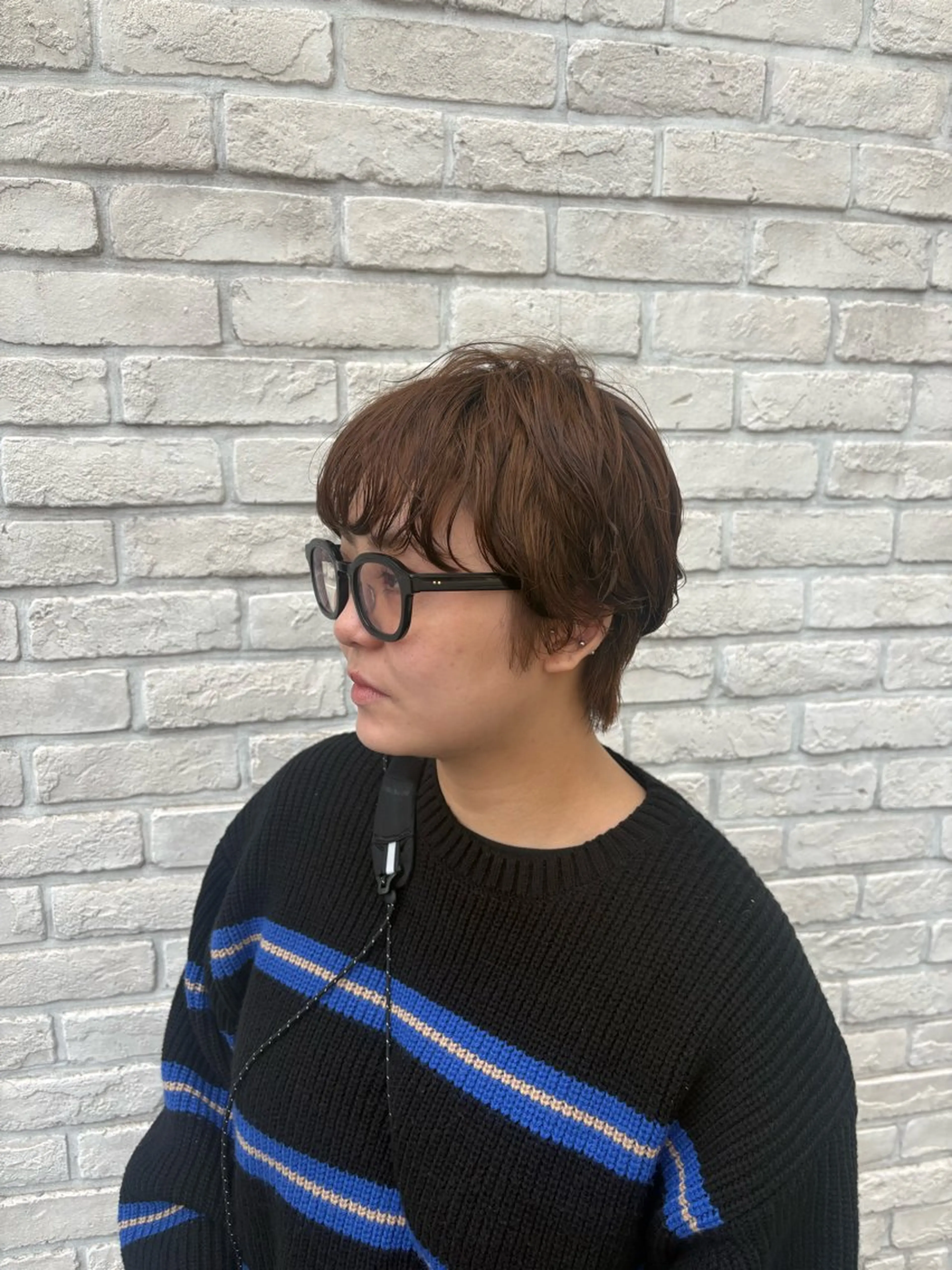 ショート ヘアカラー トリートメント ☀️個性派/横浜パ ーマ/暖色/ミミのヘアスタイル