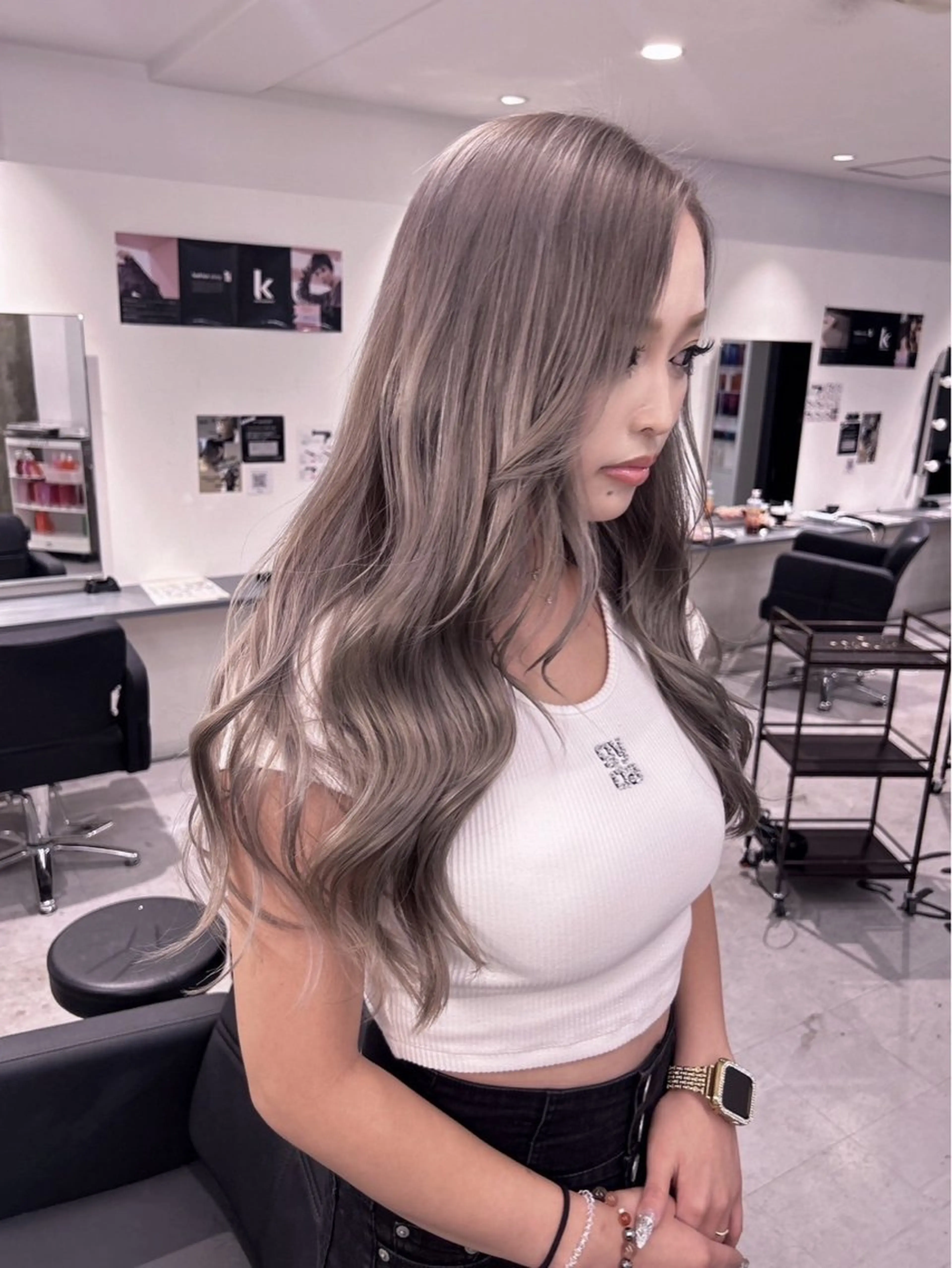 ロング 髪質改善/似合わ せ/ダブルカラー盛田のヘアスタイル