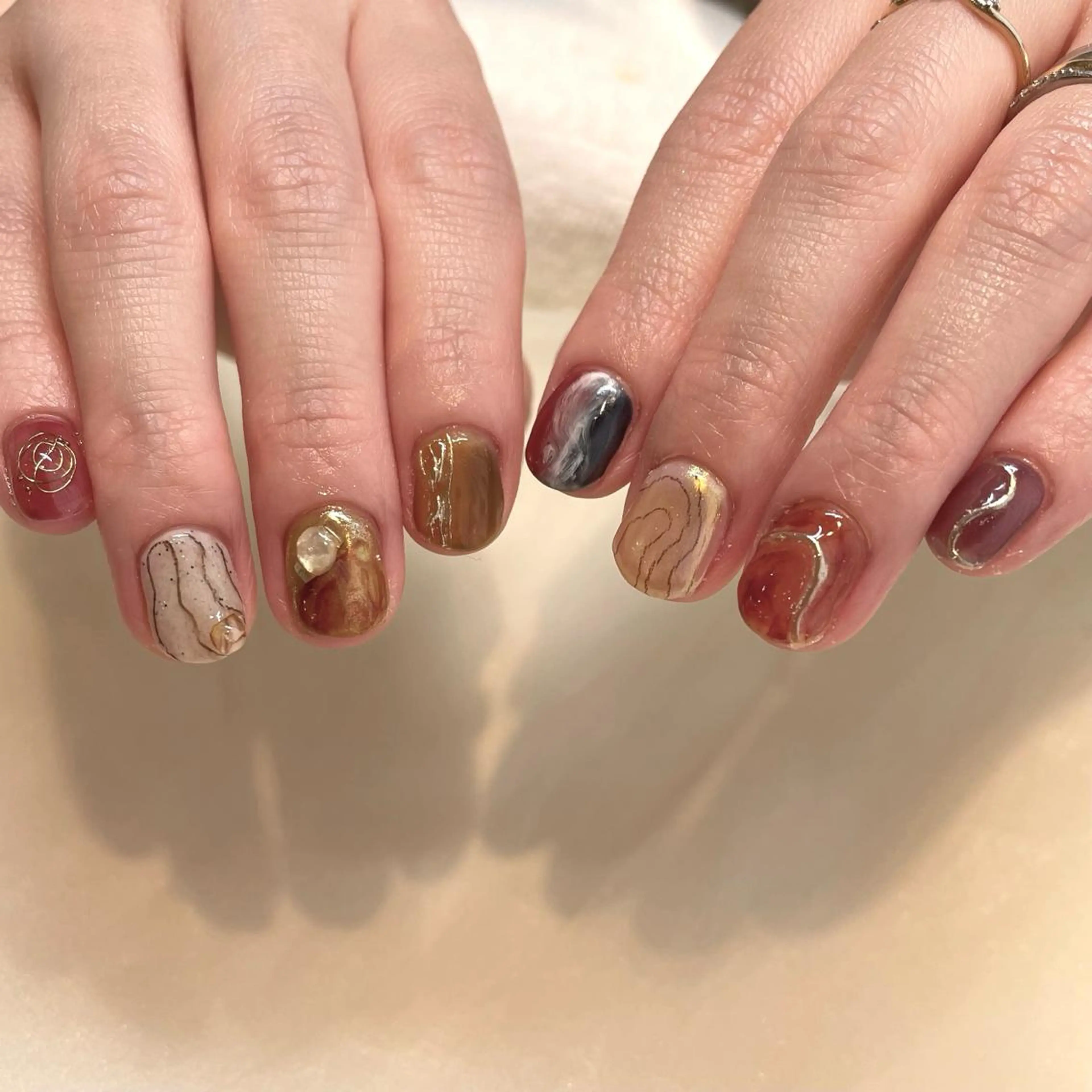 ネイル ハンドネイル 新井 ひなののネイルデザイン