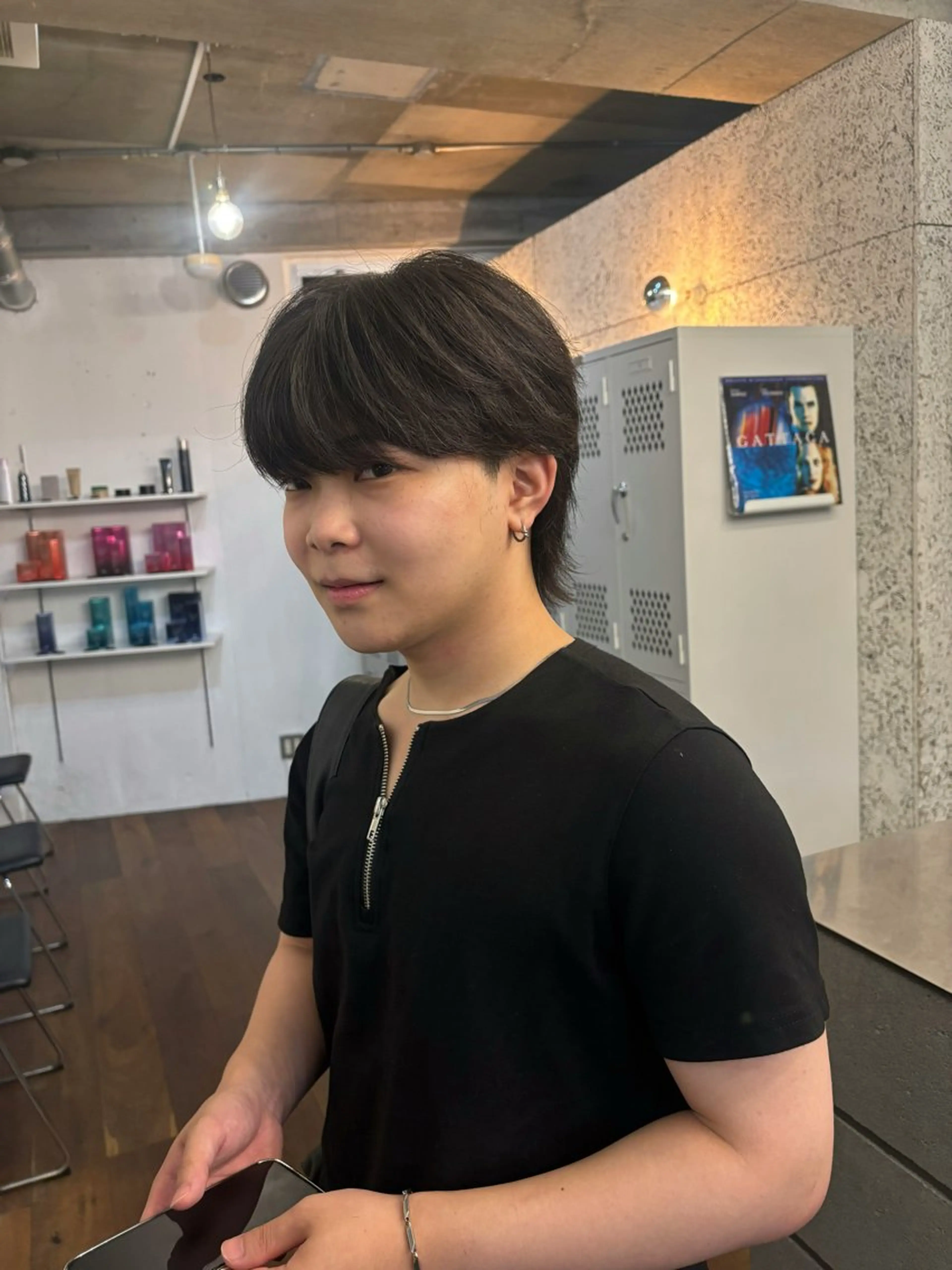 ミディアム パーマ メンズ fifth 庄子愛彩のヘアスタイル