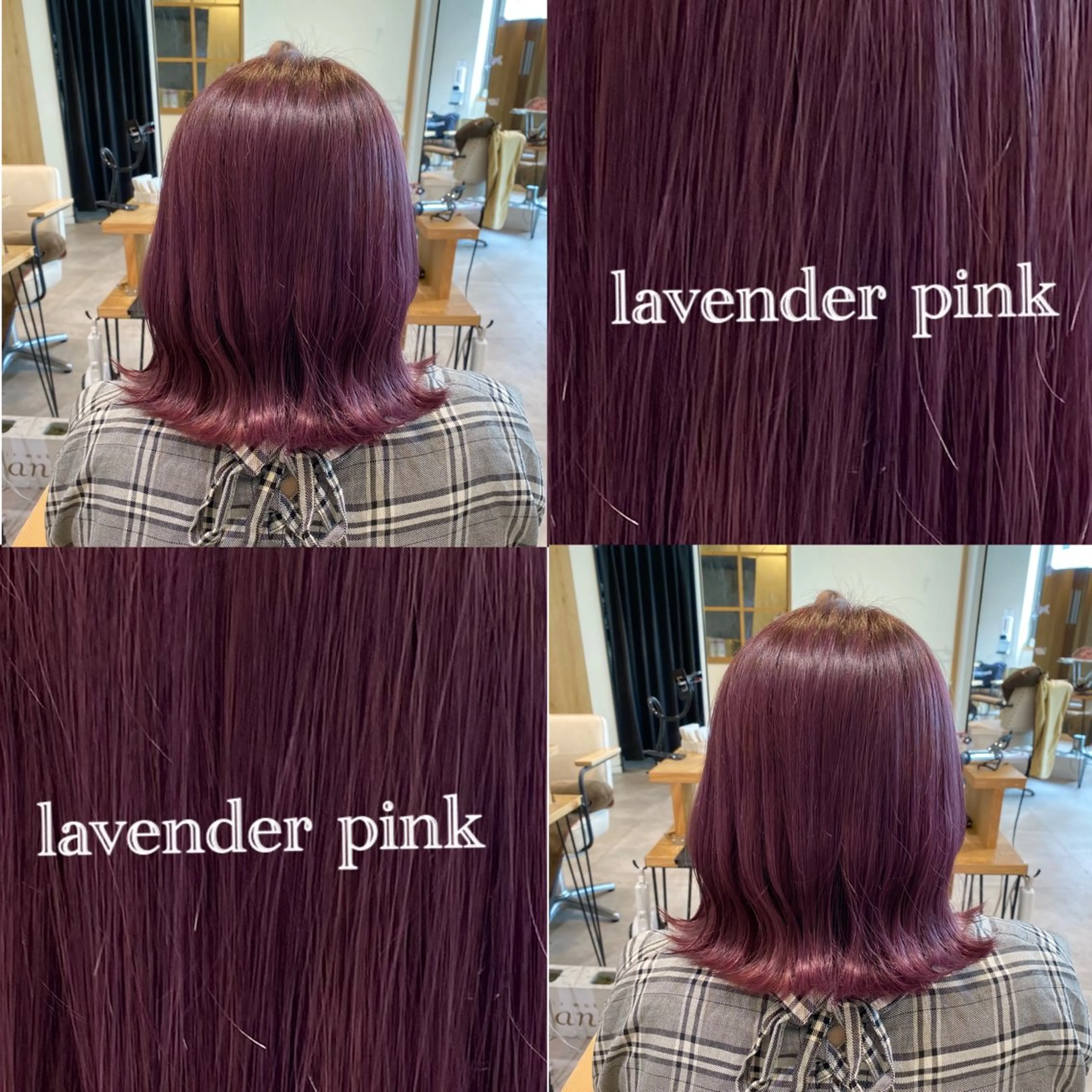 ミディアム カラー ブリーチ ラベンダーカラー ラベンダーピンク ピンクカラー カット ヘアカラー 南上 野々佳のヘアスタイル