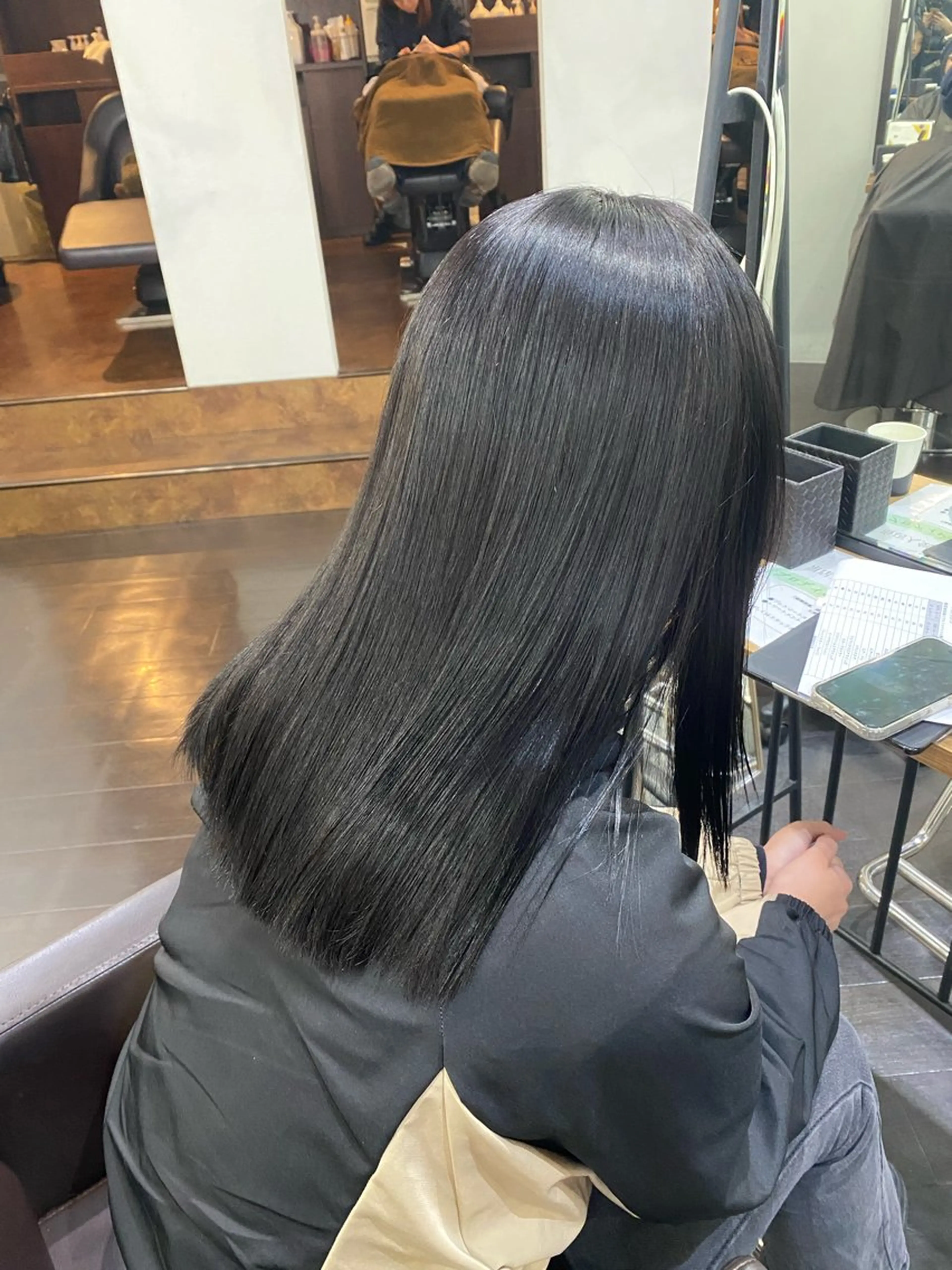 セミロング カラー ヘアアレンジ 🍒ᩚ名駅/艶髪 縮毛矯正/あゆ🍒ᩚのヘアスタイル