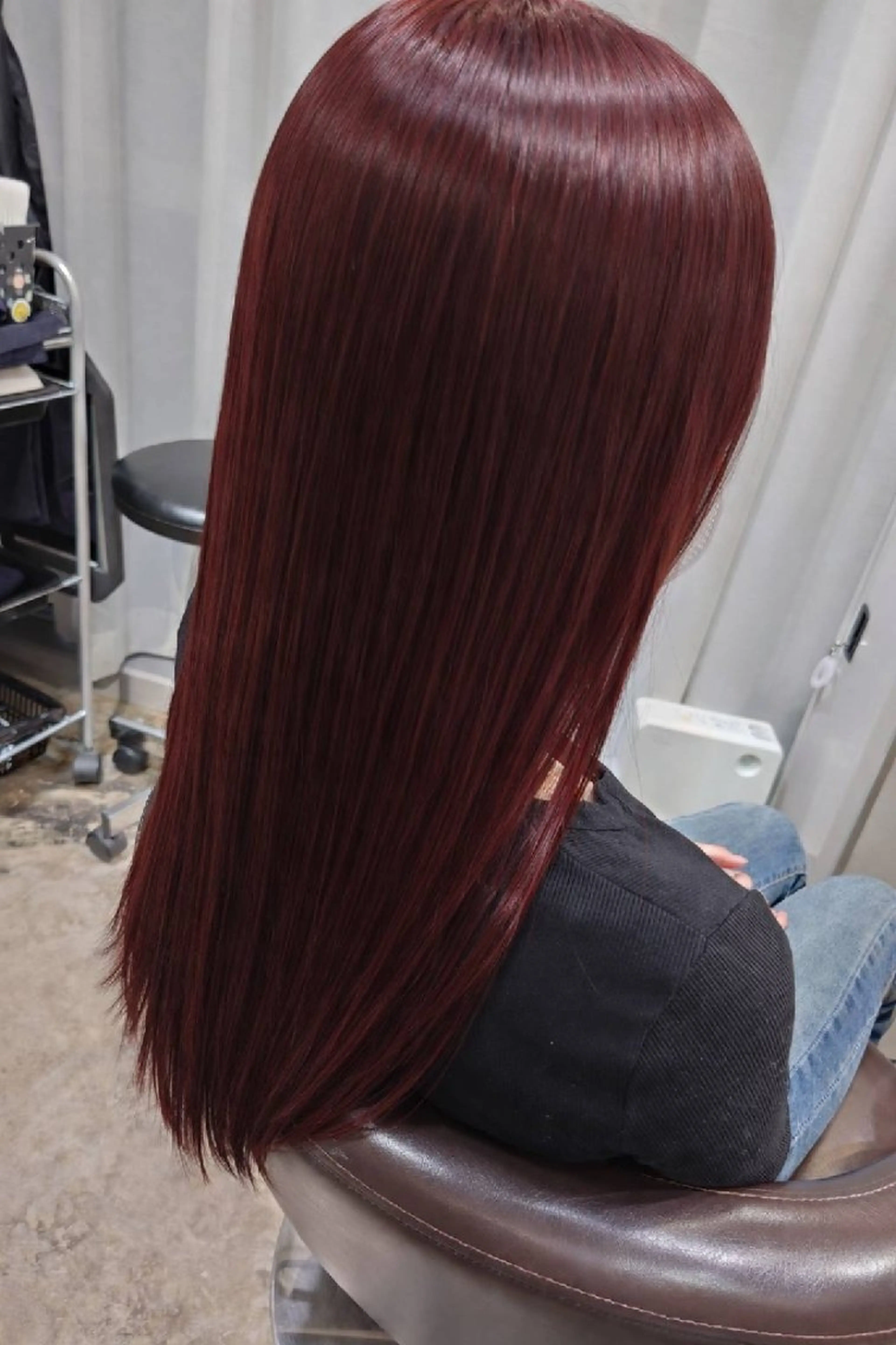 ロング ケアカラー 縮毛矯正✨艶髪　 シノハラ✨髪質改善のヘアスタイル