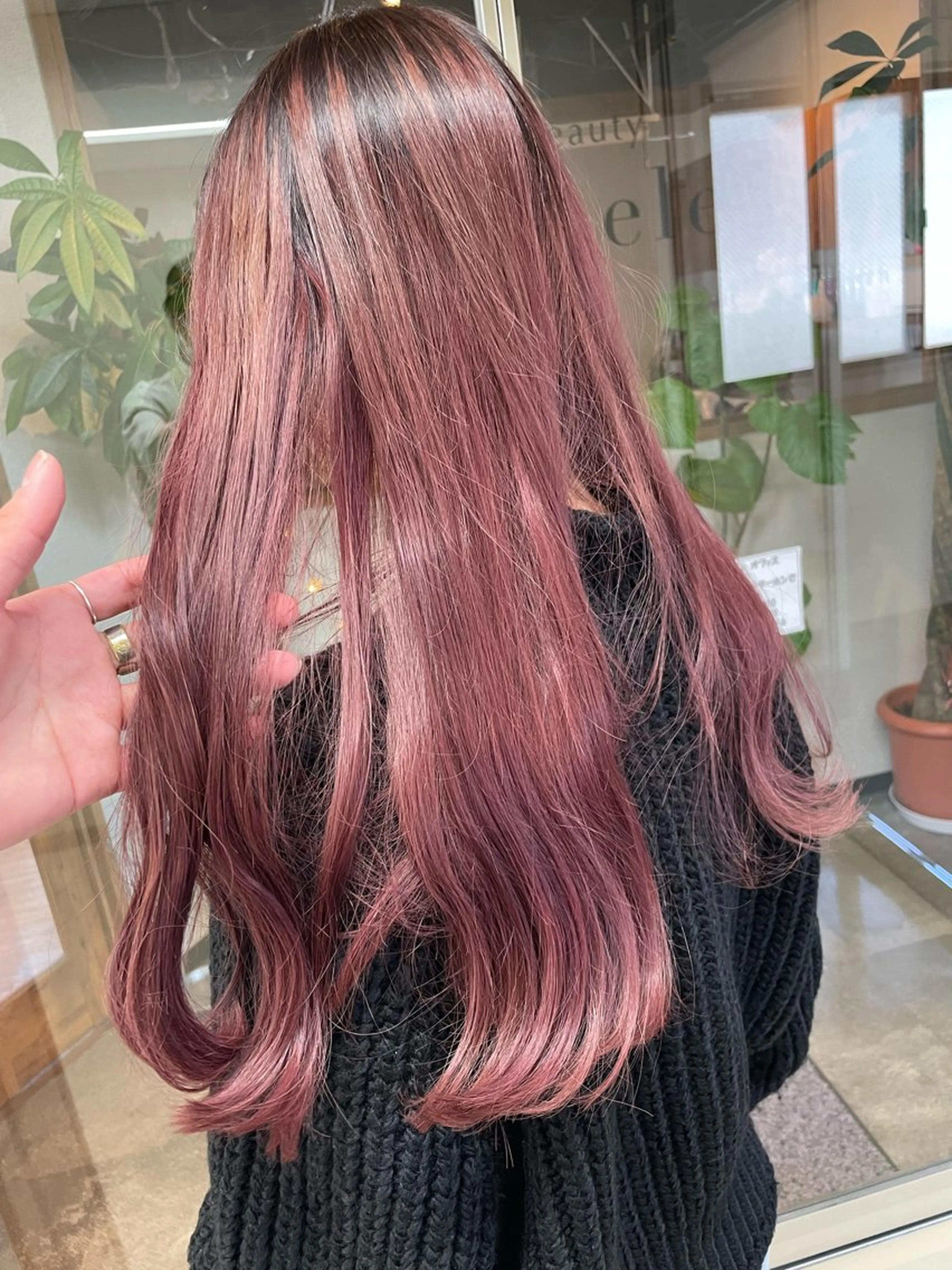 セミロング カラー レッドカラー ヘアカラー トリートメント 髪質改善/ブリーチ 田代 龍我のヘアスタイル