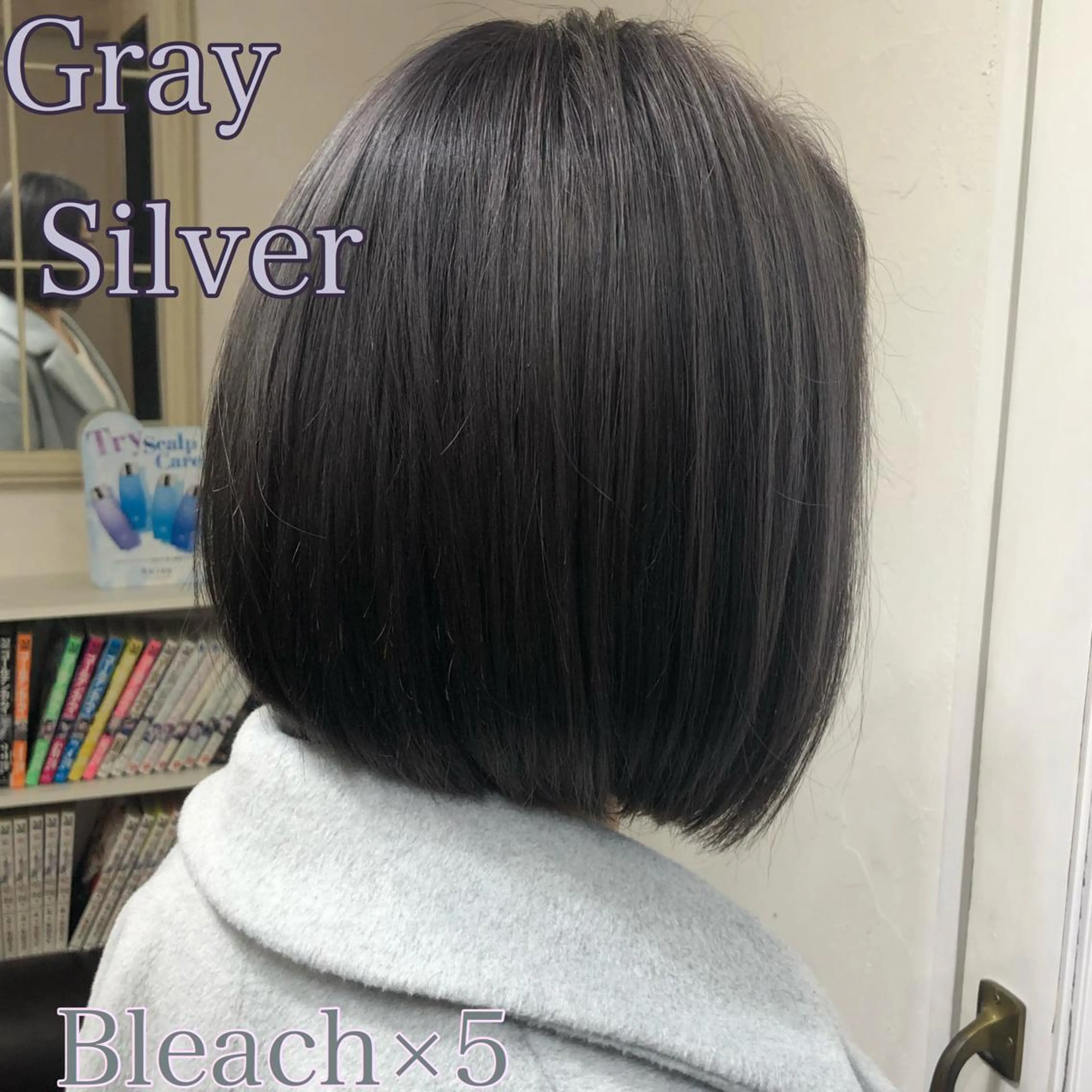 ショート カラー アディクシーカラー シルバー Soleria 田中慎一のヘアスタイル