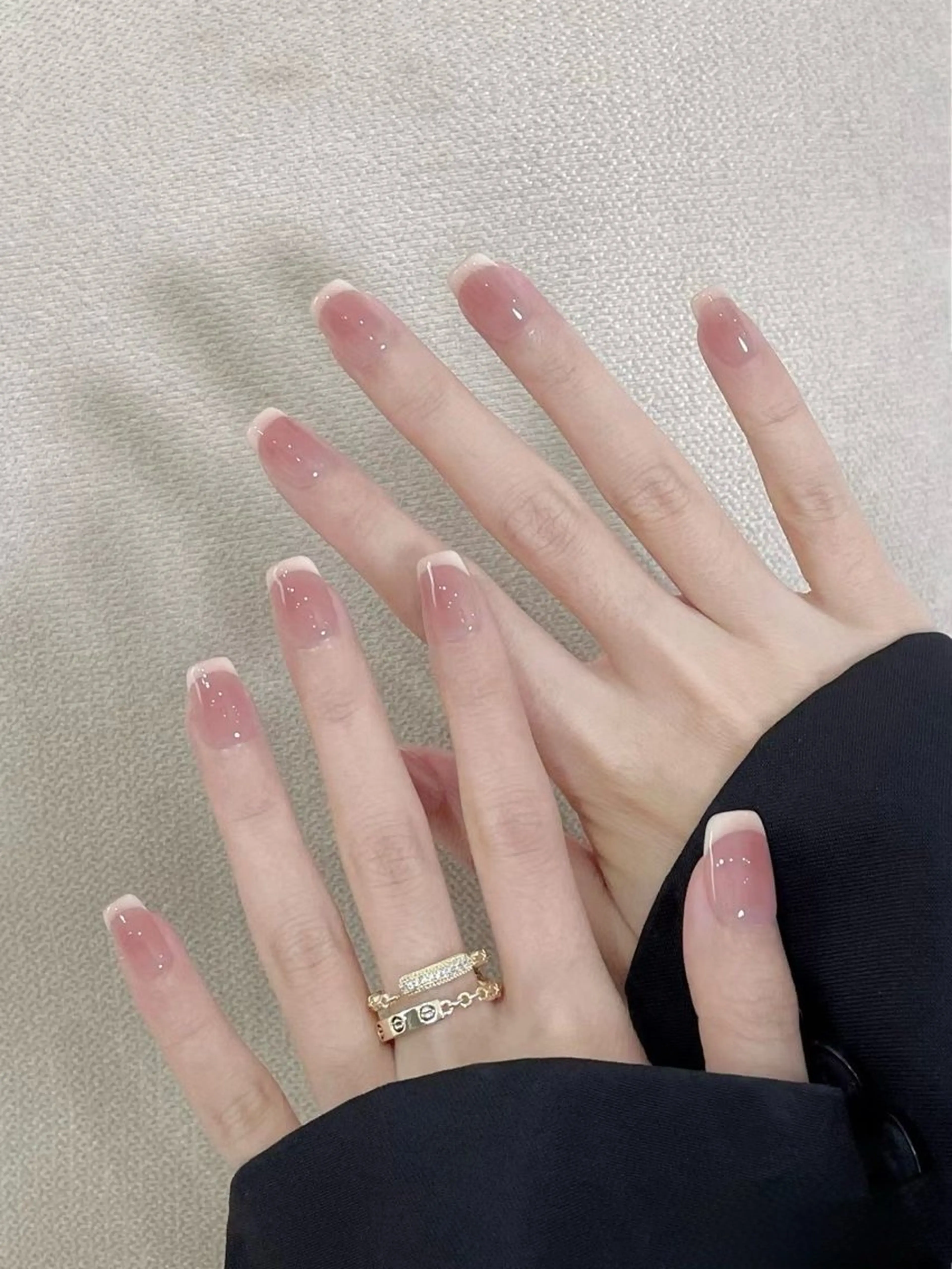ネイル 長さ出し フレンチネイル グラデーション 卒業式 マグネットネイル ハンドネイル MIHANA NAILのネイルデザイン