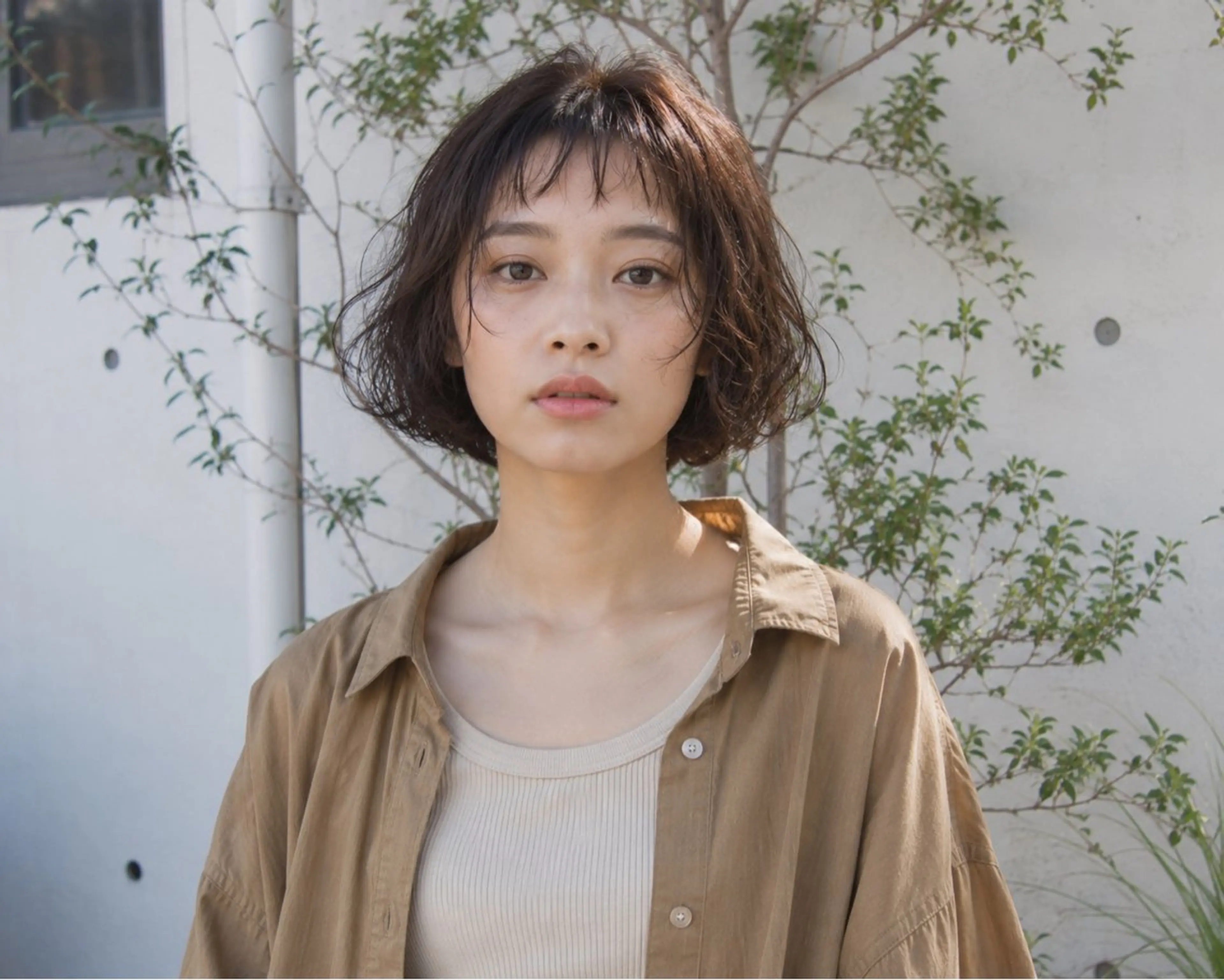 ショート パーマ カット パーマ トリートメント Befine🫧岡田 万侑のヘアスタイル