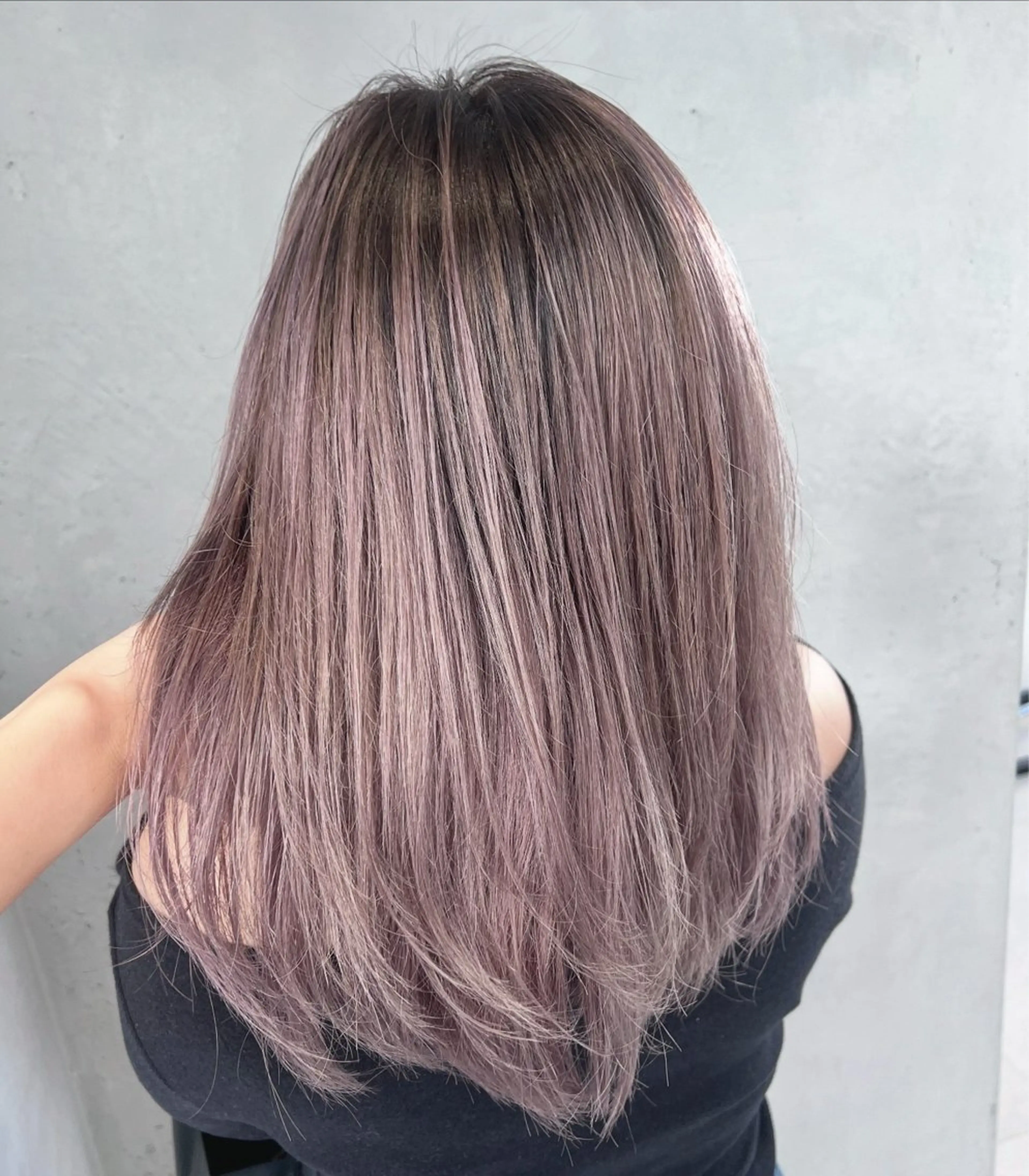 セミロング カラー ヘアカラー トリートメント 宮永 智香のヘアスタイル