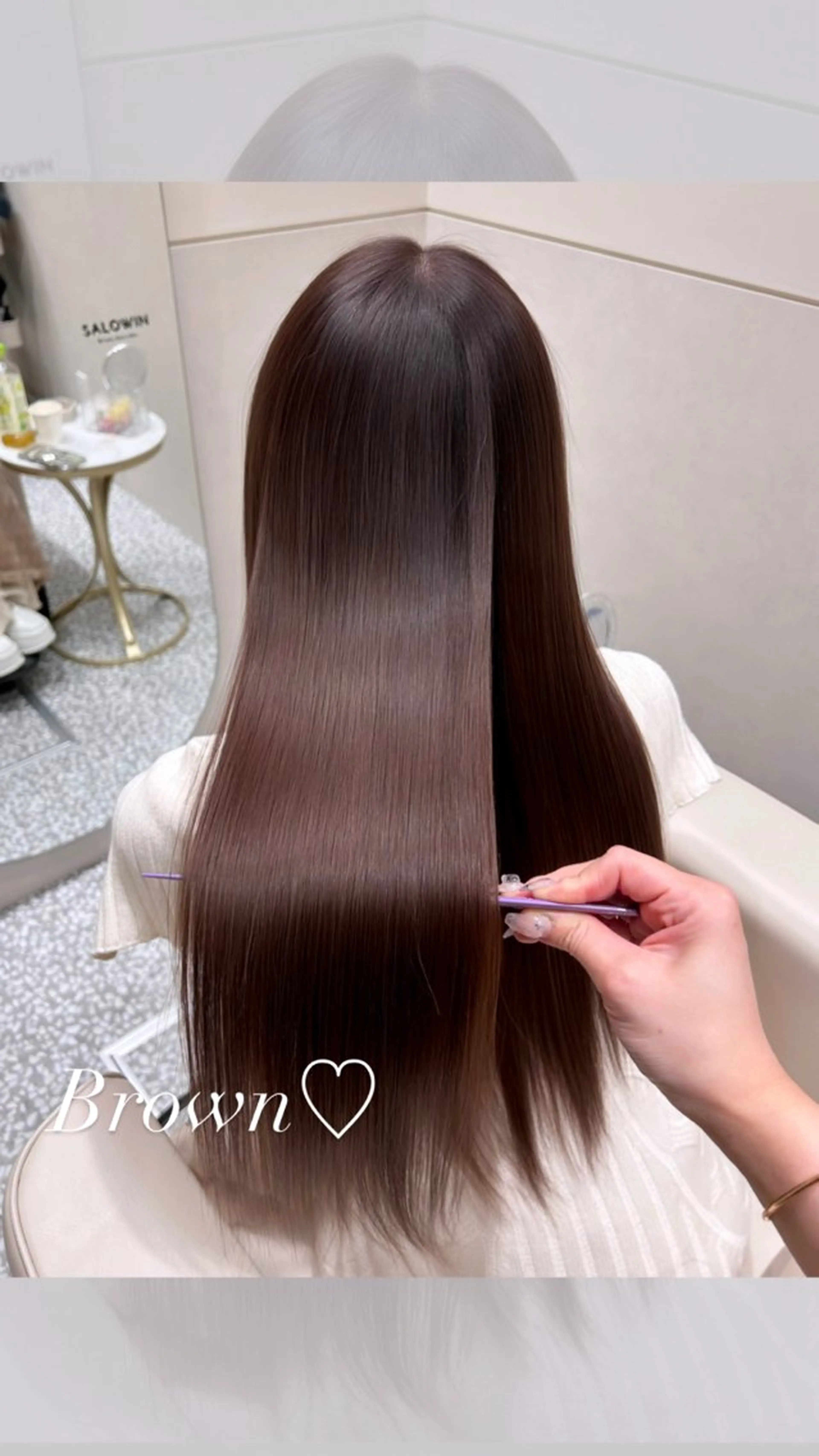 ロング カラー カット ヘアカラー 🩷韓国ヘア/ヨシン モリ🩷Maikaのヘアスタイル
