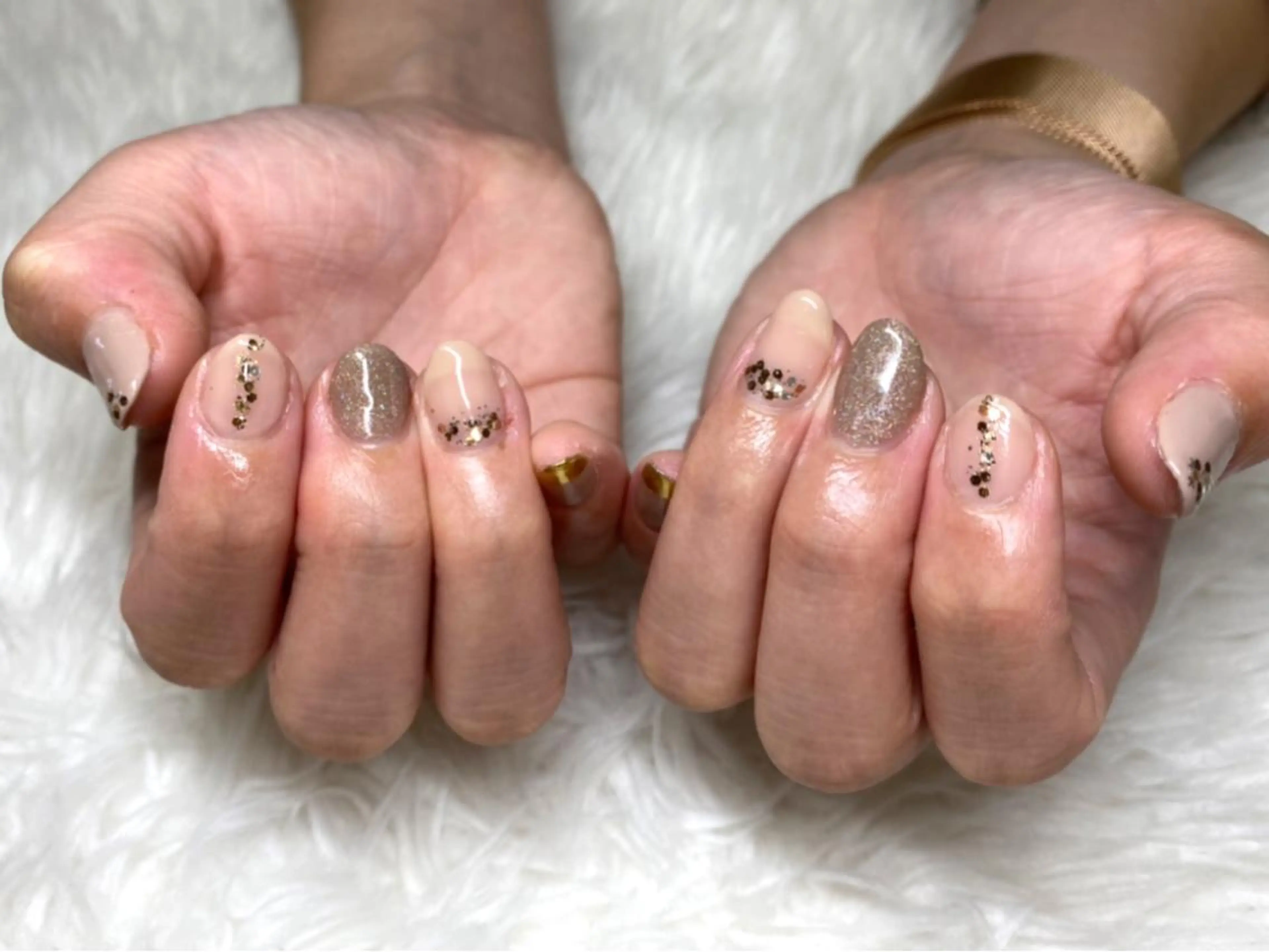 ネイル ラメ(グリッター) ニュアンスネイル シンプルネイル ViMORE あやのネイルデザイン